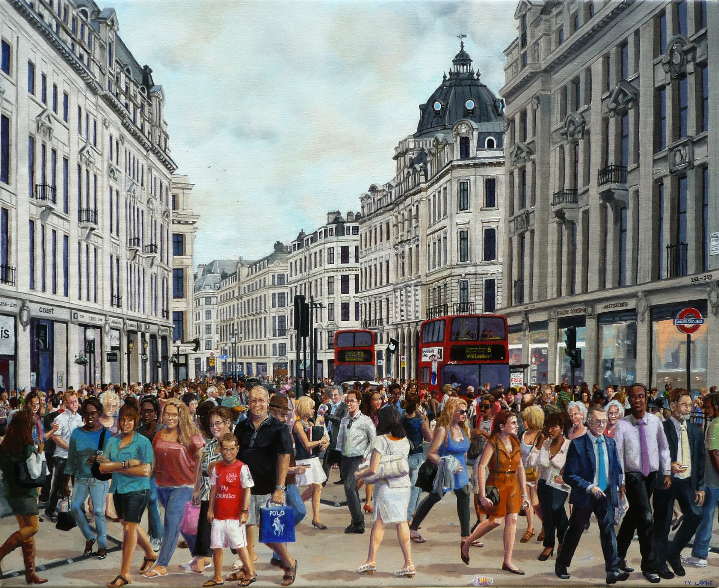 Oxford Circus- London. Oil on canvas. 61cm x 76cm. 2013