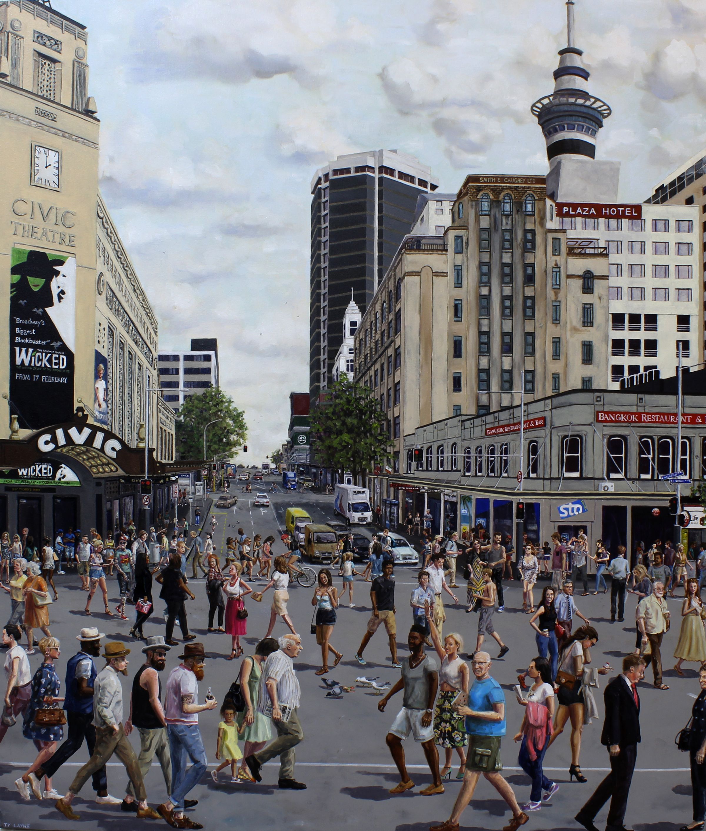 David meets Helen. Oil on canvas. 130cm X 110cm. 2014