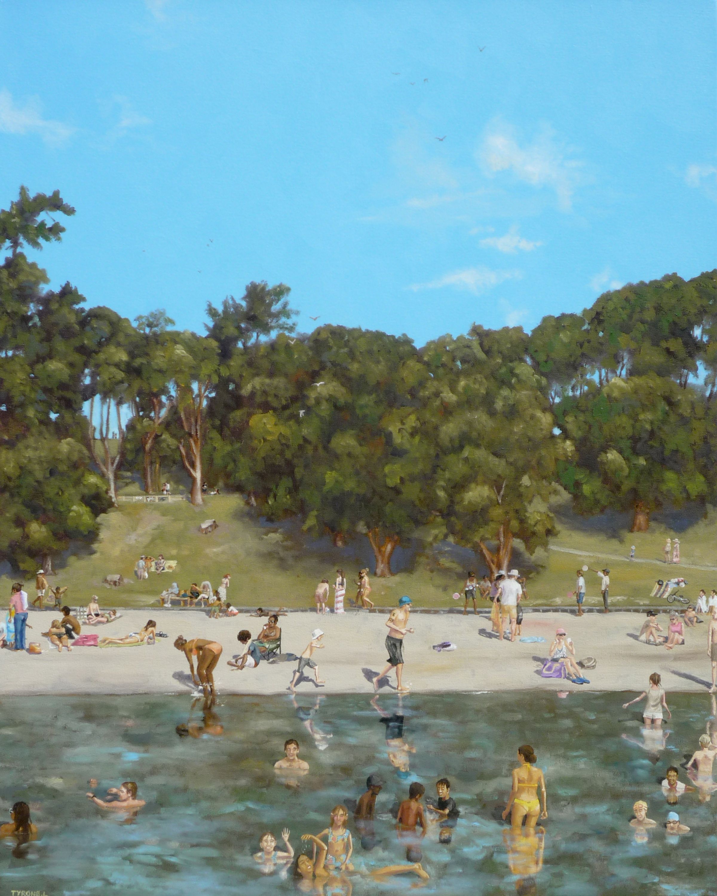 Point Chev III- Lazy Sunday Afternoon. Oil on canvas. 100cm x 80cm. 2010