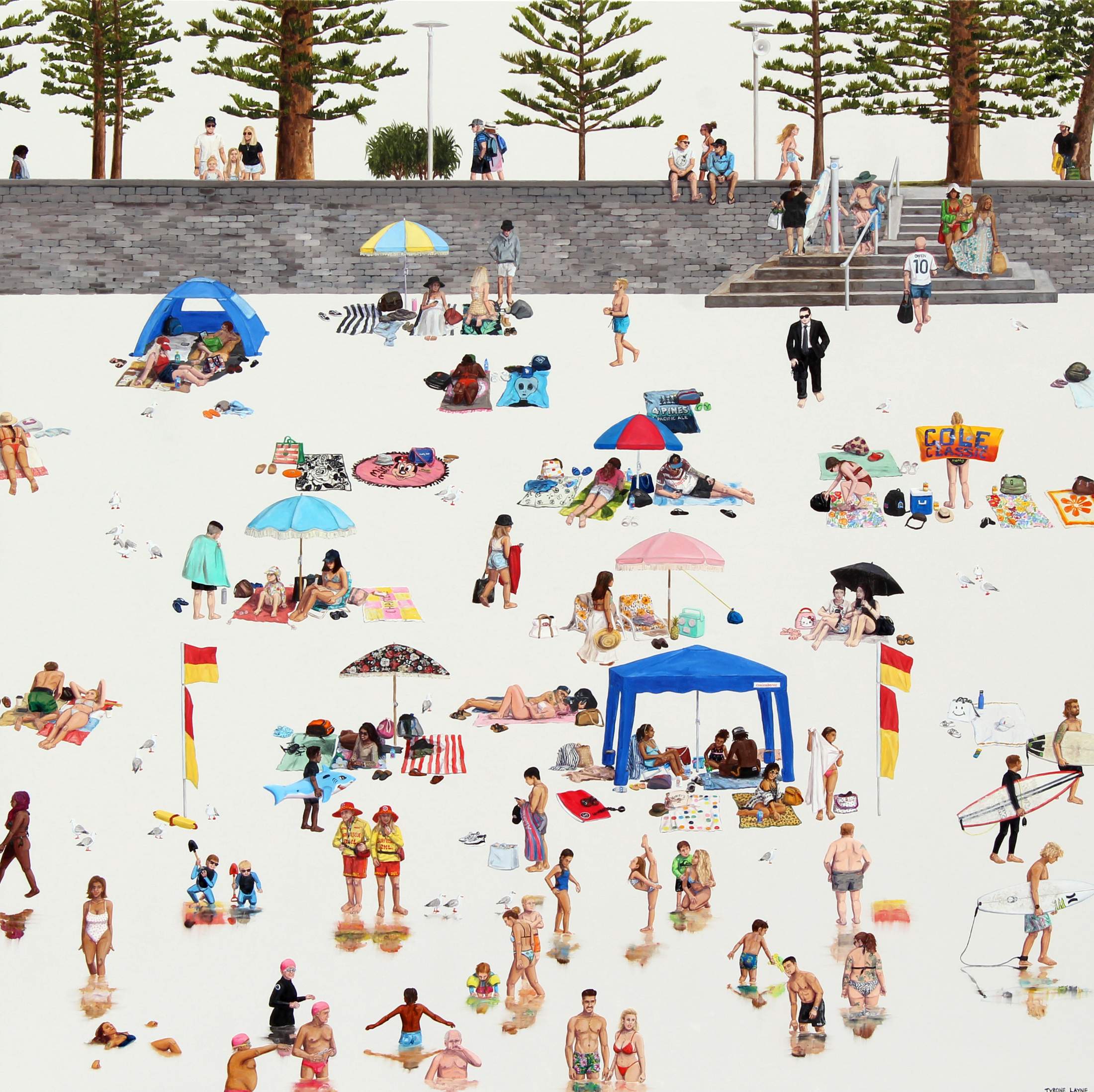 Manly IV. Oil & acrylic on linen. 152cm x 152cm. 2025
