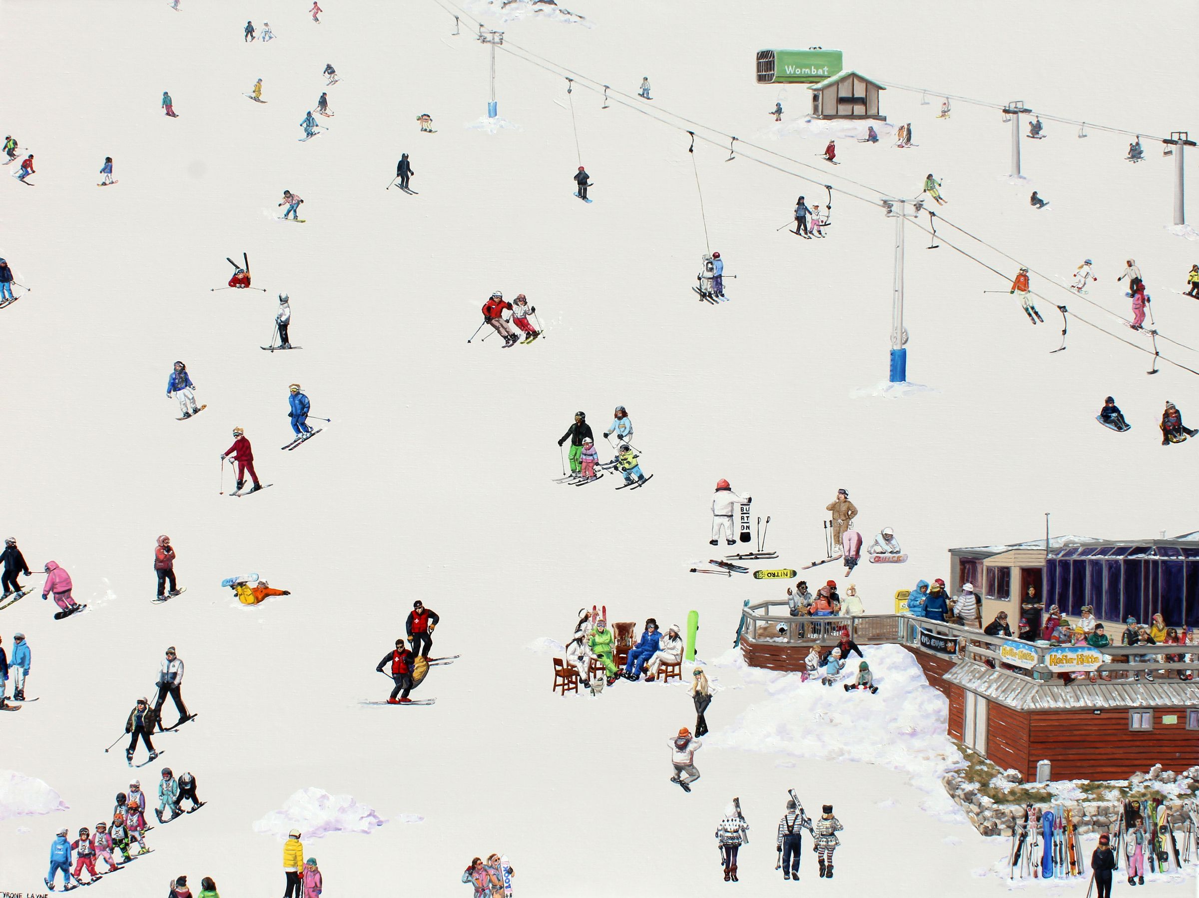 Mt Buller. Oil & Acrylic on linen. 91cm X 122cm. 2020
