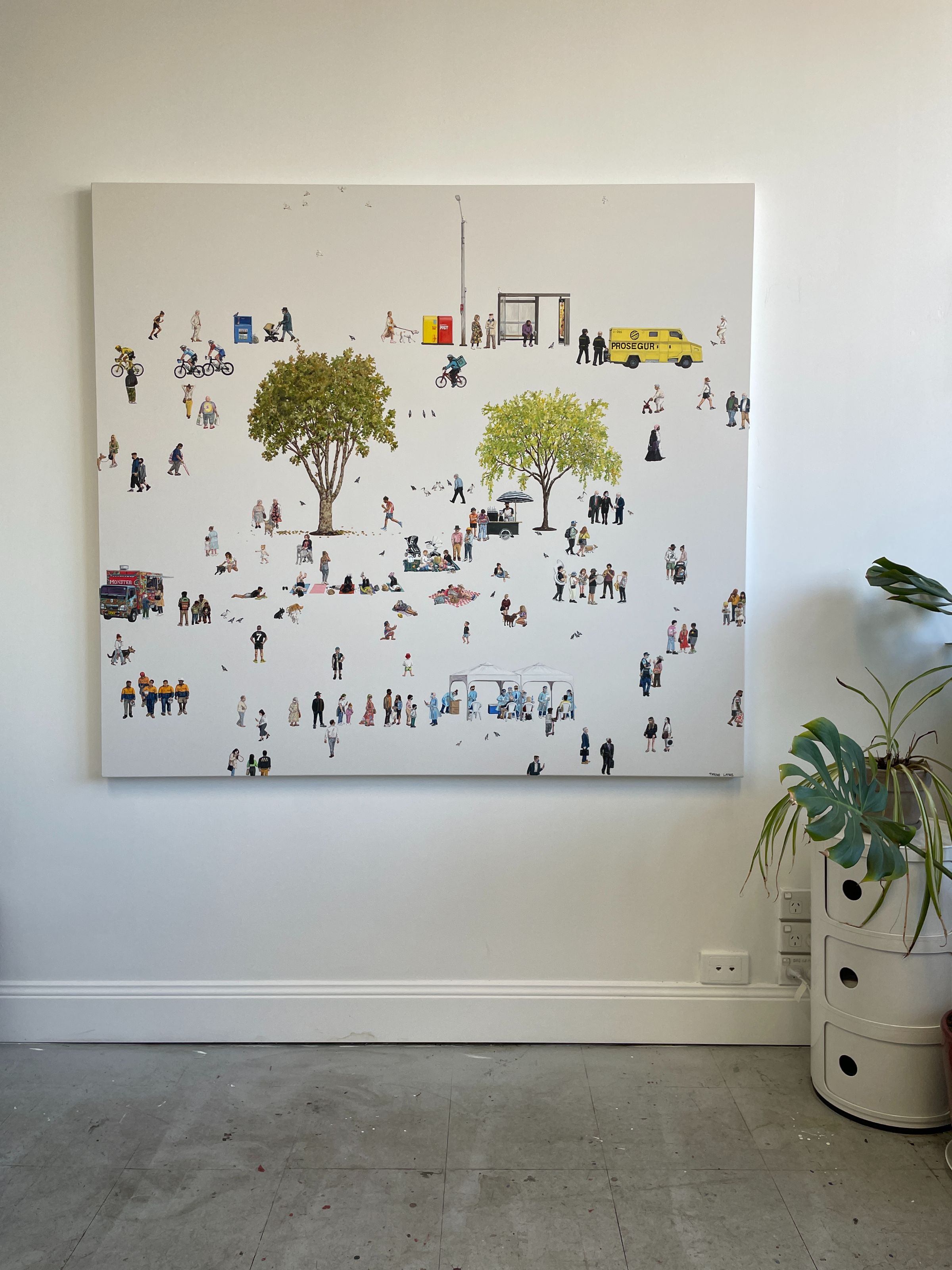 Overcast. Oil & Acrylic on linen. 137cm X 152cm. 2022