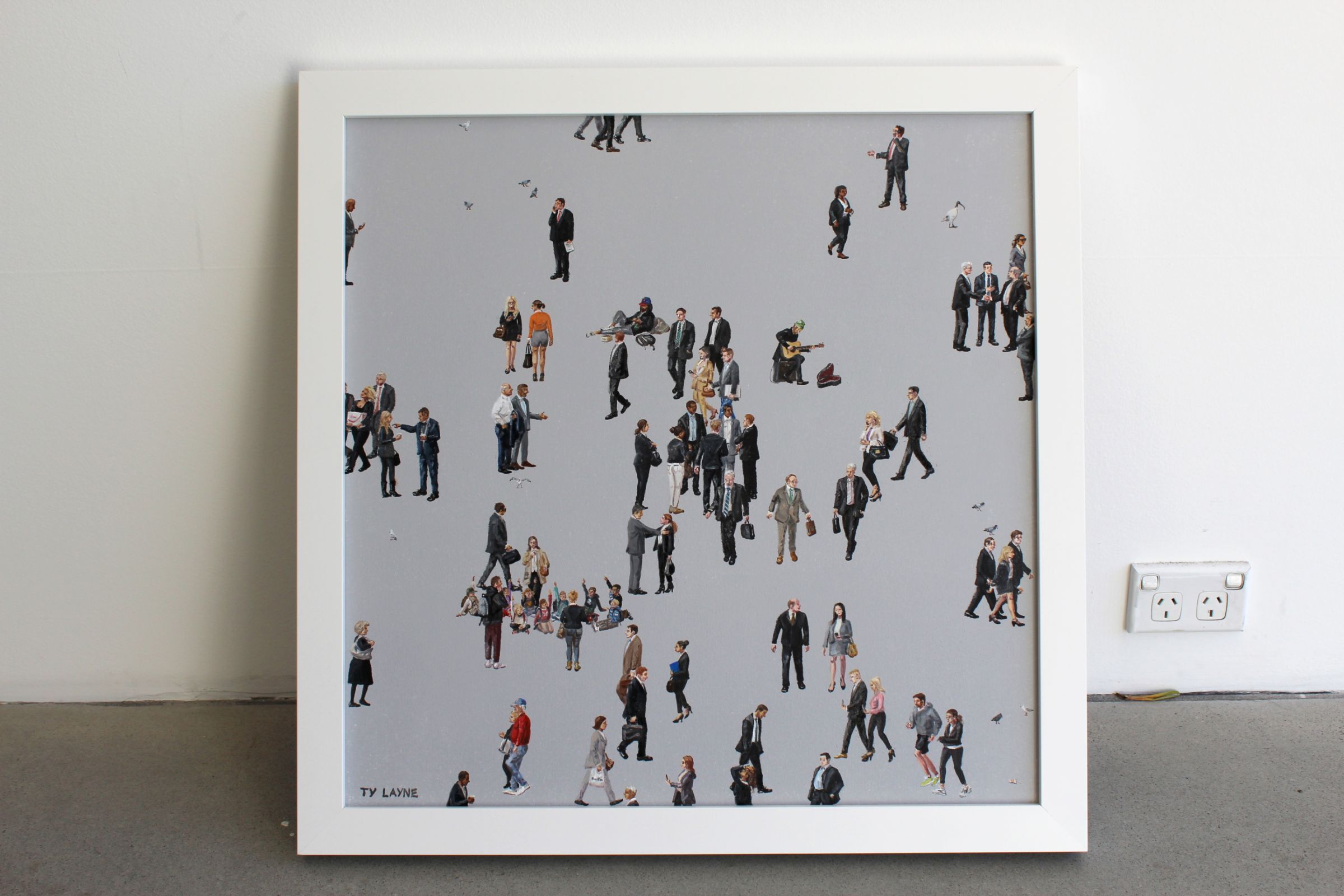 Class Trip to the City. Oil & Acrylic on board. 60cm X 60cm. 2015-2016
