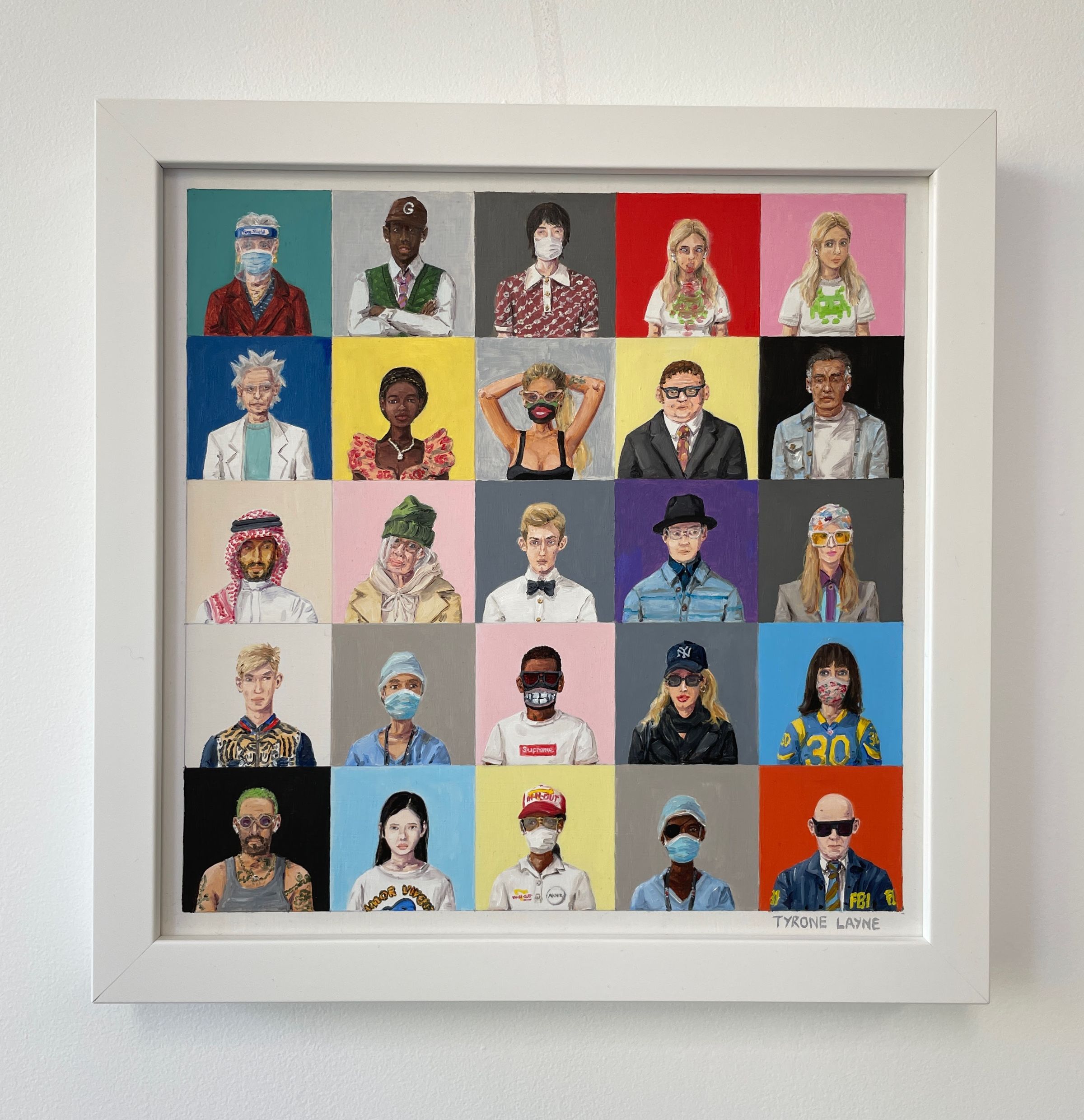Human Database. Oil on board. 25cm X 25cm. 2021