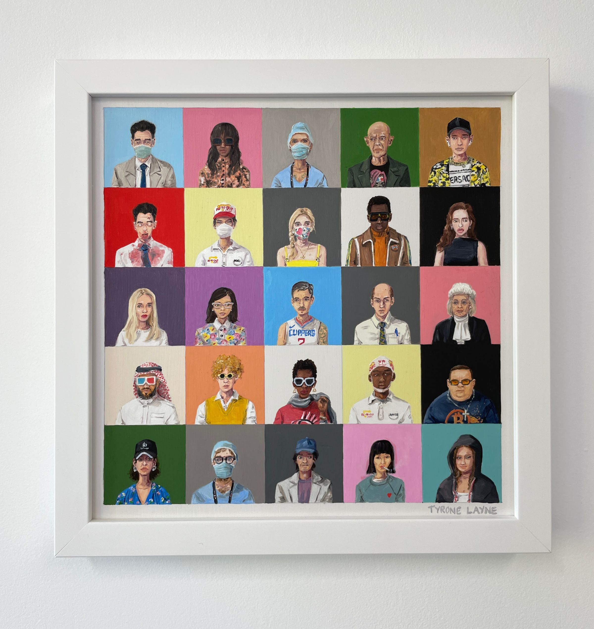 Human Database. Oil on board. 25cm X 25cm. 2021