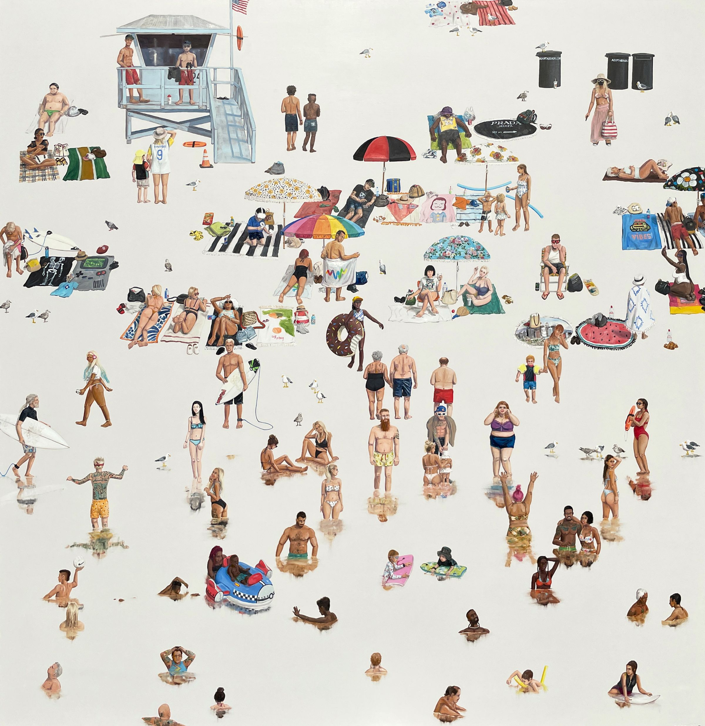 Strange Paradise III. Oil & Acrylic on linen. 150cm X 150cm. 2022