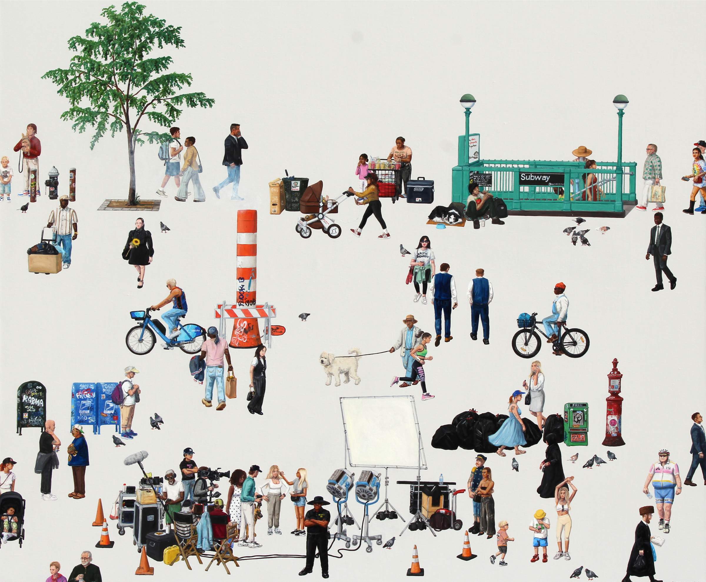 The Film Set II. Oil & acrylic on linen. 102cm x 122cm. 2024.
