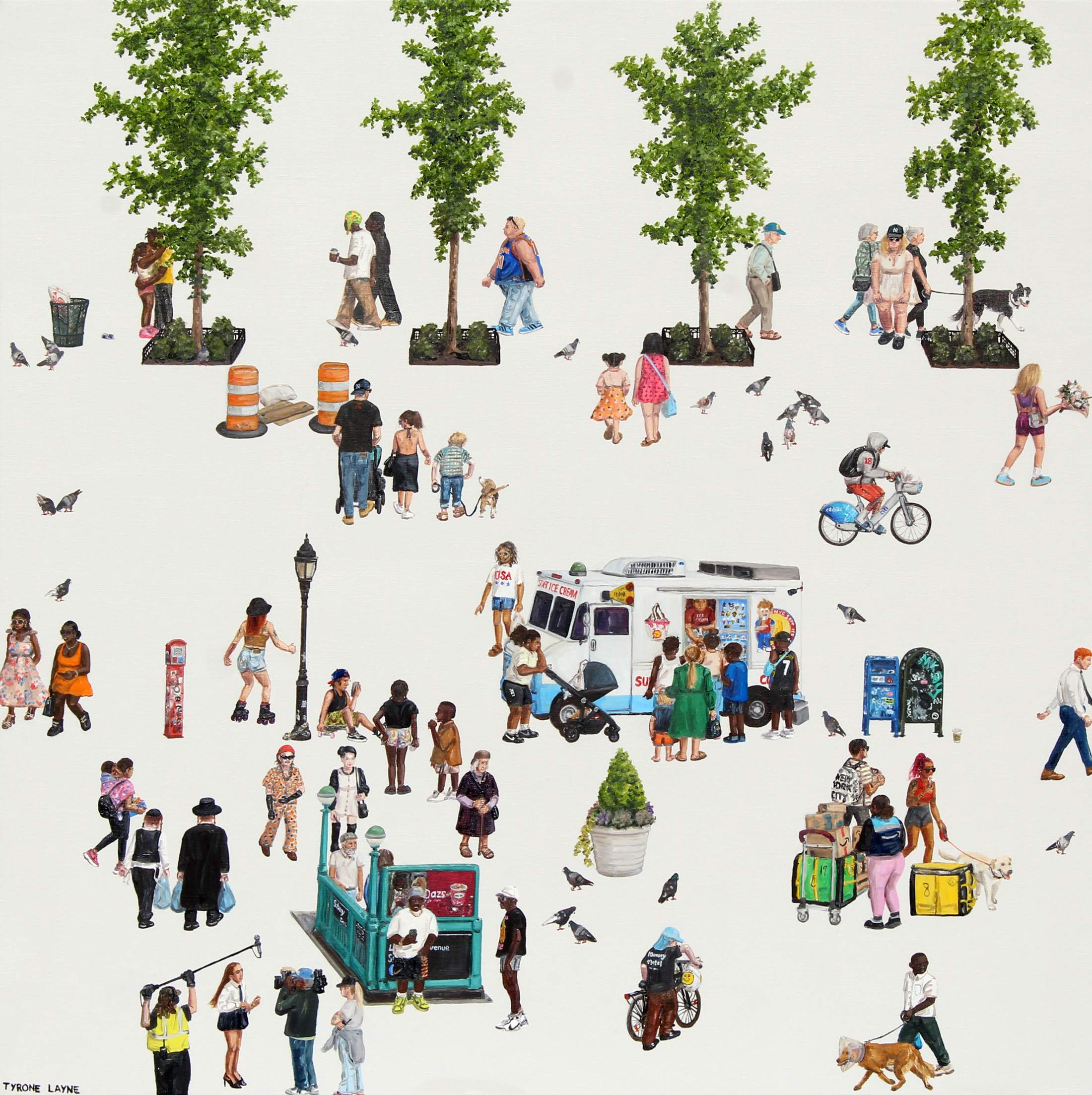 Soft Serve Ice Cream in June. Oil & acrylic on linen. 71cm x 71cm. 2024