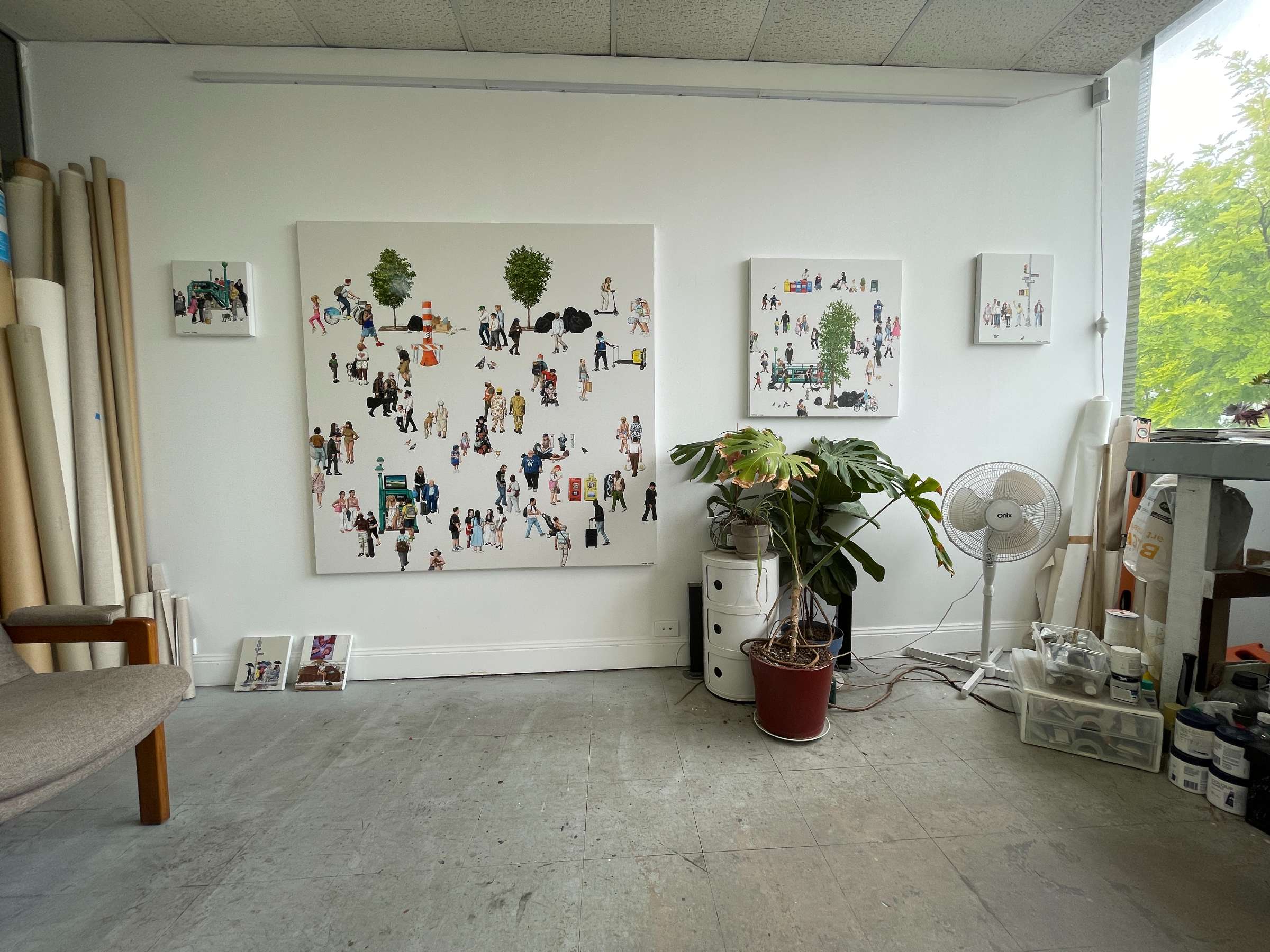 Sydney Studio- November 2023. Recent paintings for TOAF in Brooklyn.