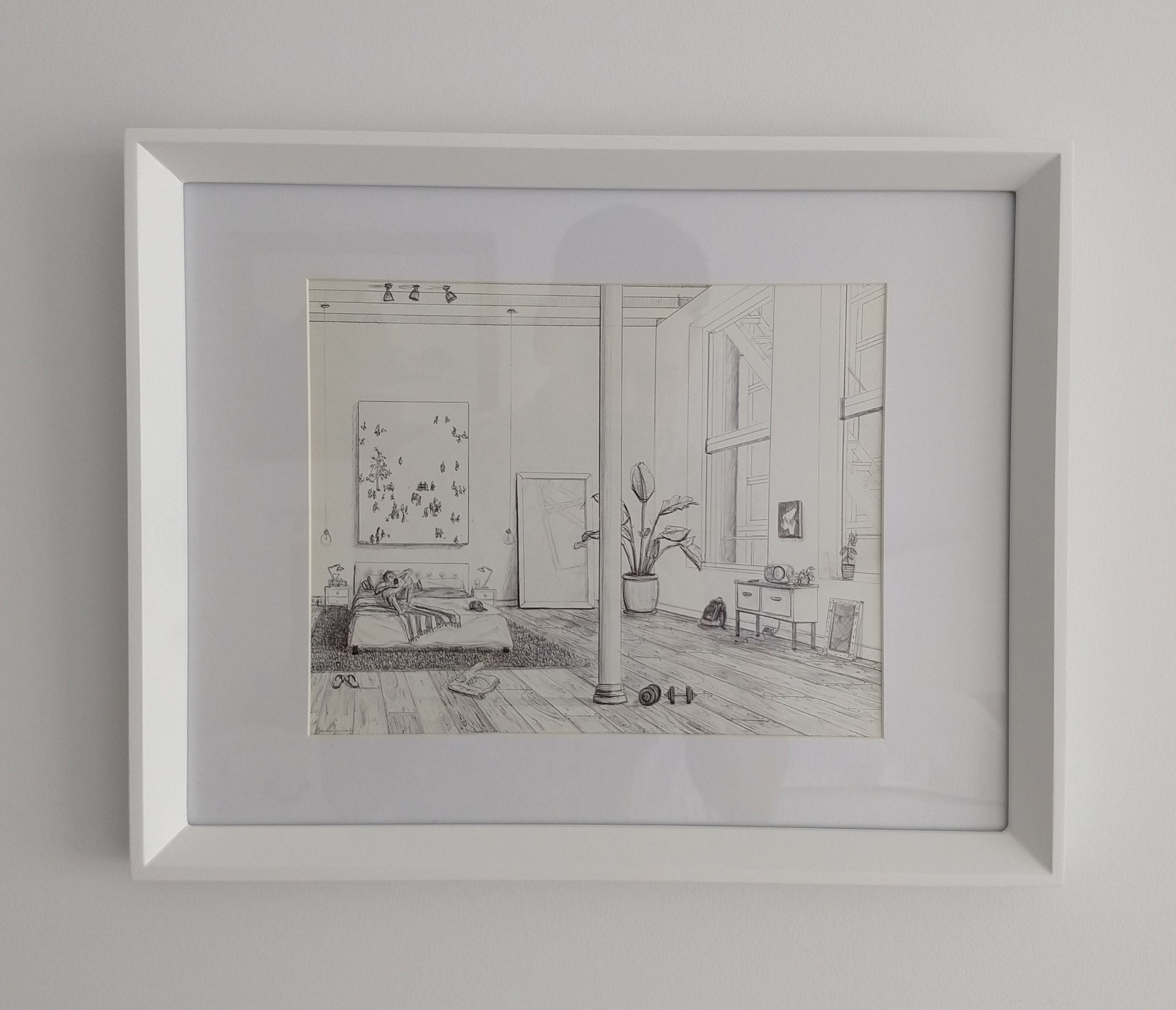 Master Bedroom. Ballpoint pen on paper. 21cm X 26cm. 2018