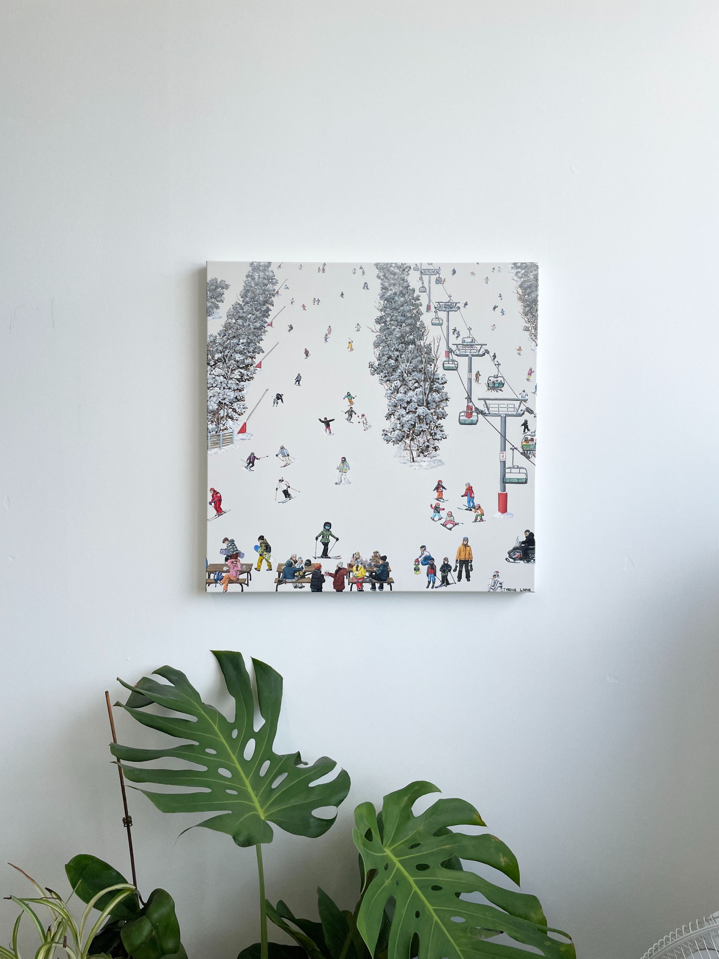 Thredbo III. Oil & acrylic on linen. 61cm x 61cm. 2022
