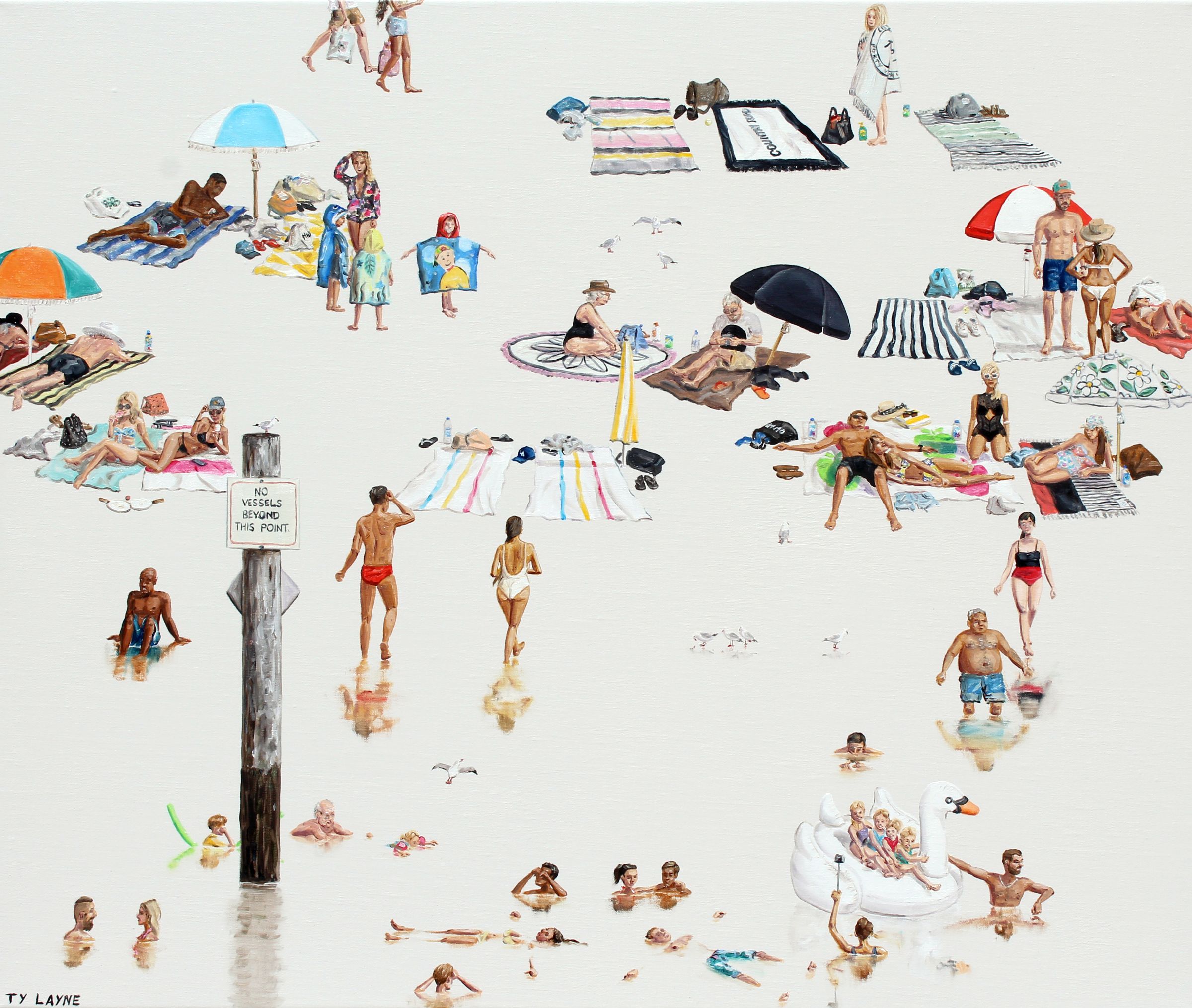 Camp Cove. Oil & Acrylic on linen. 56cm X 66cm. 2017