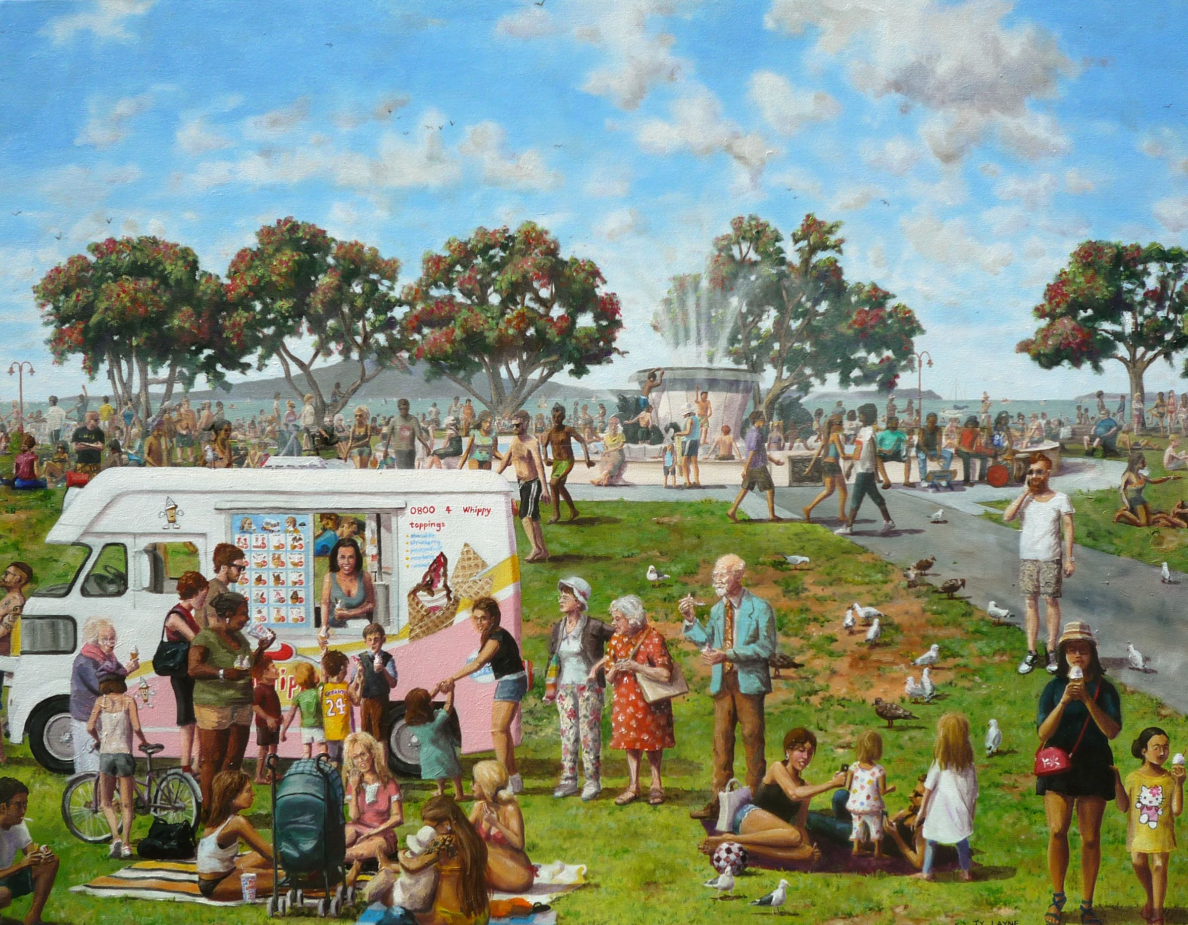 Fountain of Youth- Mission Bay. Oil on canvas. 70cm x 89cm. 2011-2013