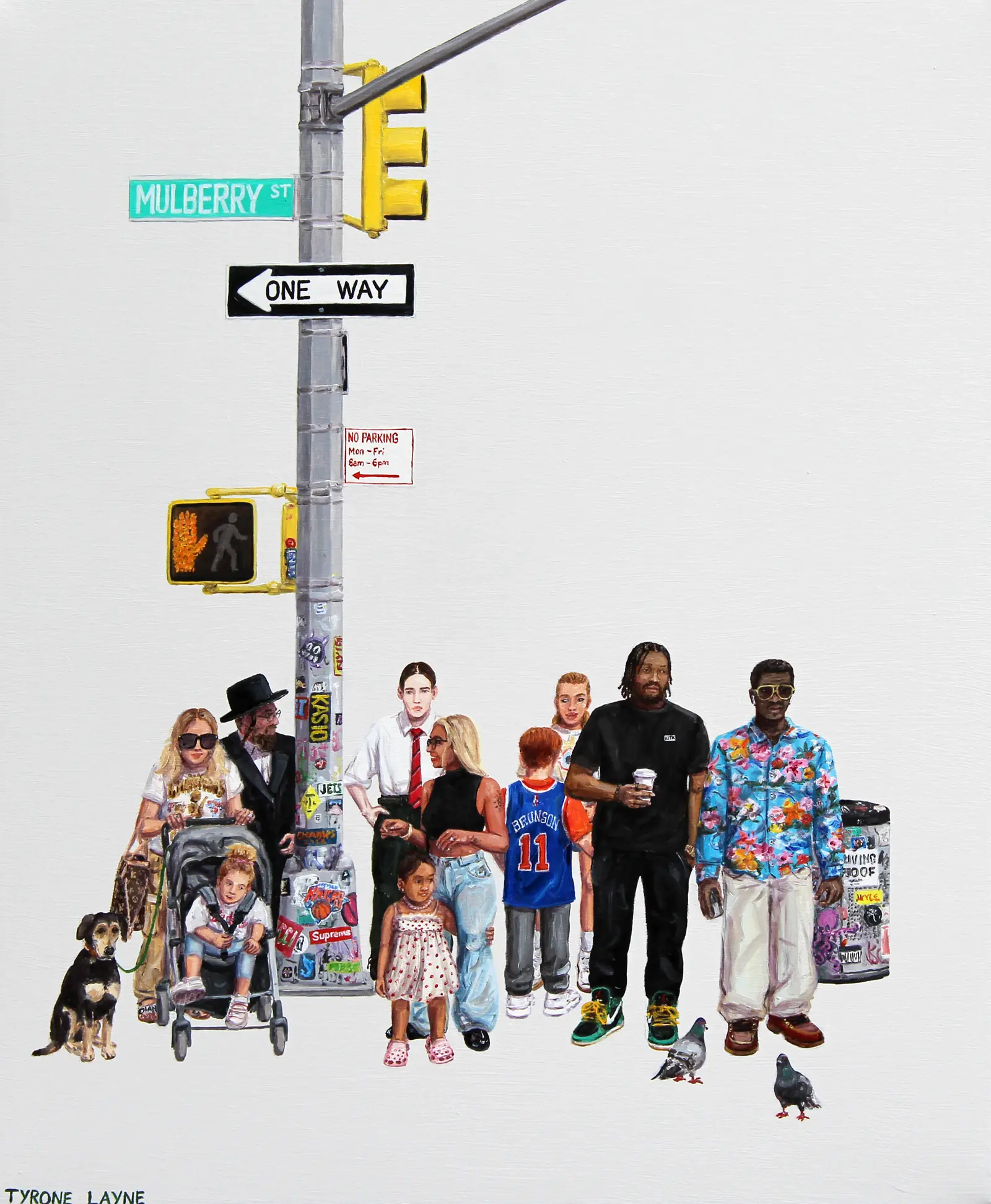 Mulberry St, New York, oil & acrylic on linen, 61cm x 51cm, Tyrone Layne, 2026