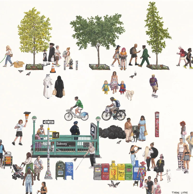 The Superheroes and a photoshoot (New York) - 2024, Print by Tyrone Layne