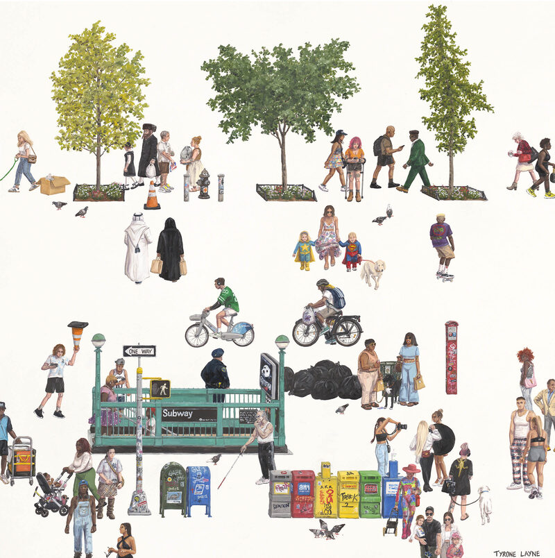 The Superheroes and a photoshoot (New York) - 2024, Print by Tyrone Layne