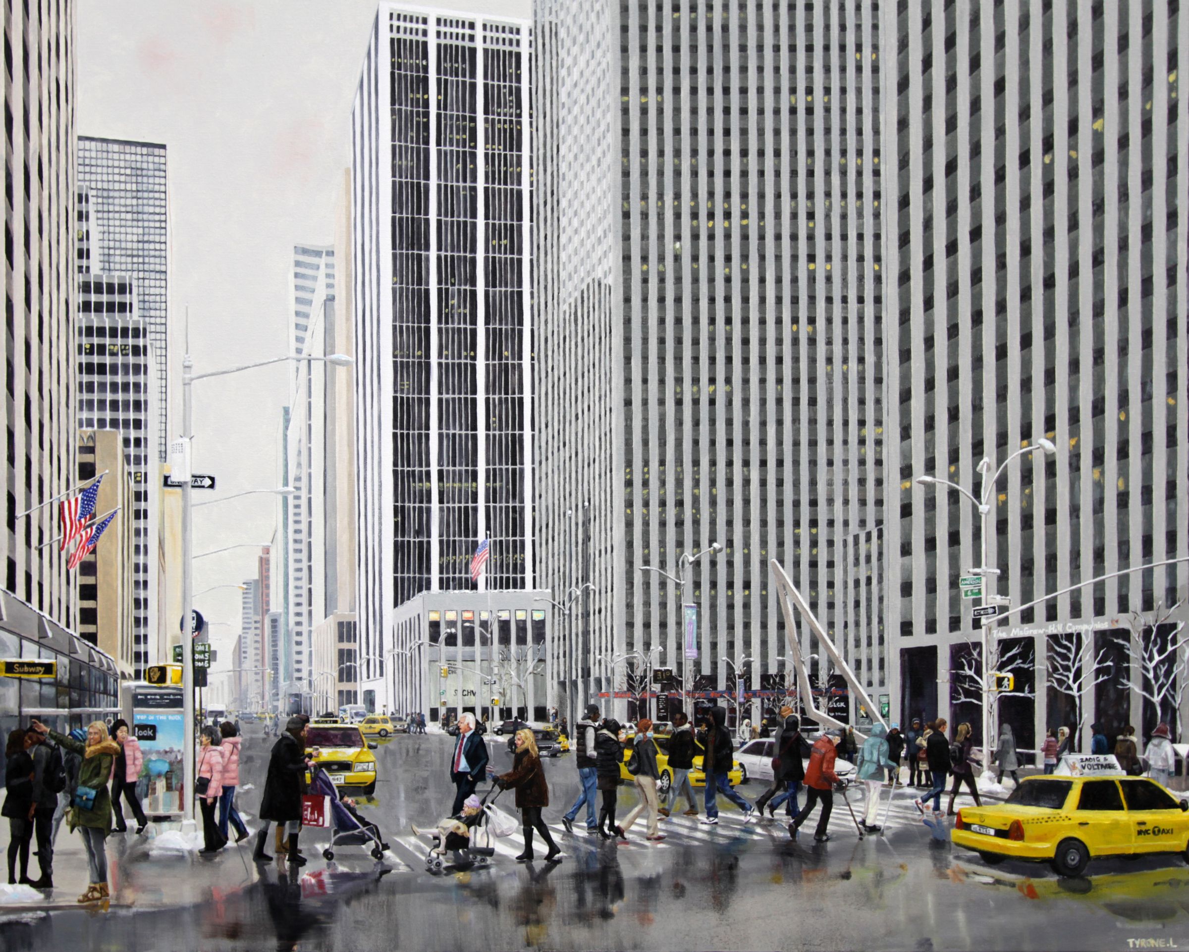 49th Street & Avenue of Americas. Oil on canvas. 80cm x 100cm. 2011