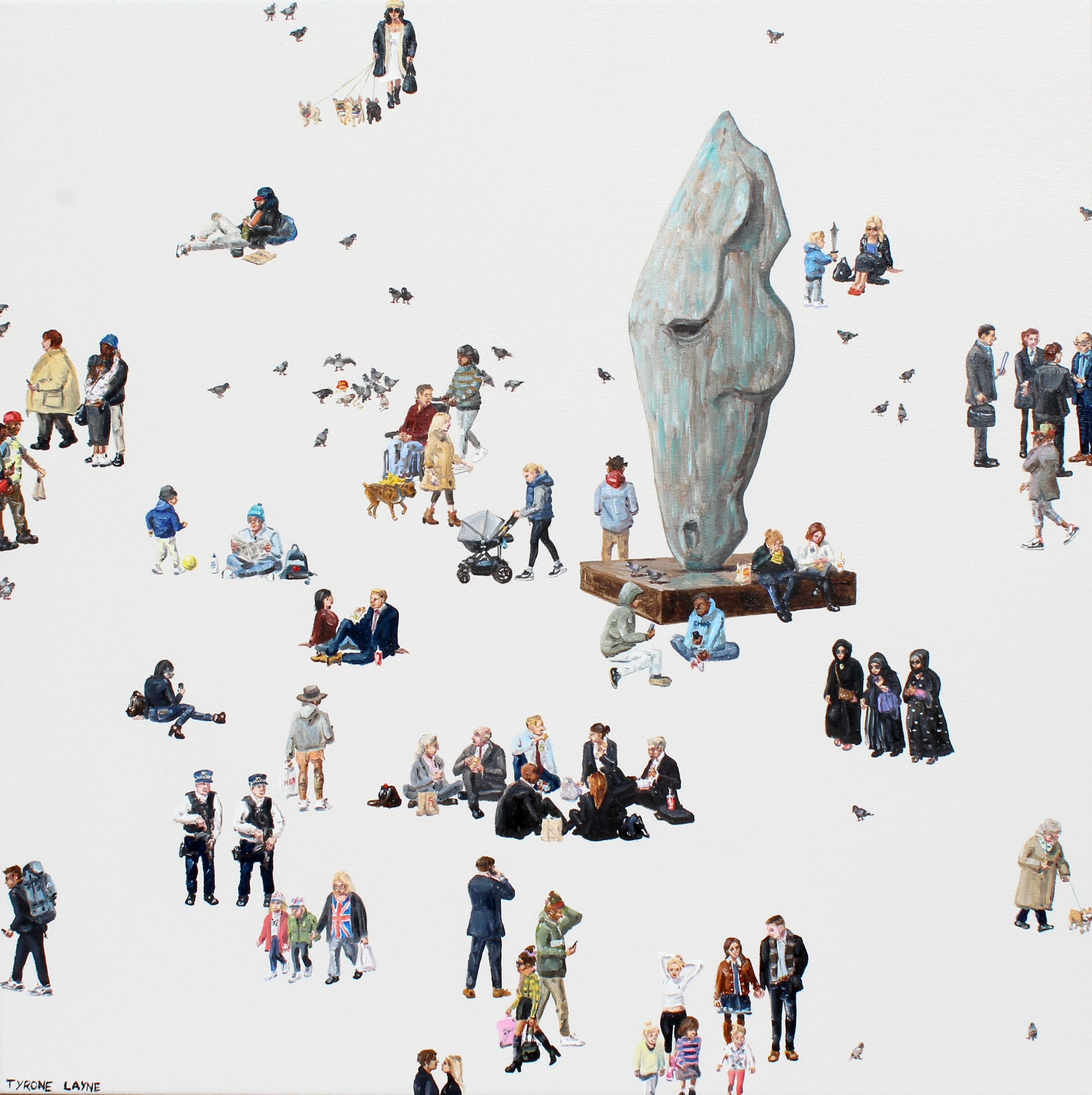 Marble Arch. Oil & Acrylic on canvas. 61cm X 61cm. 2018