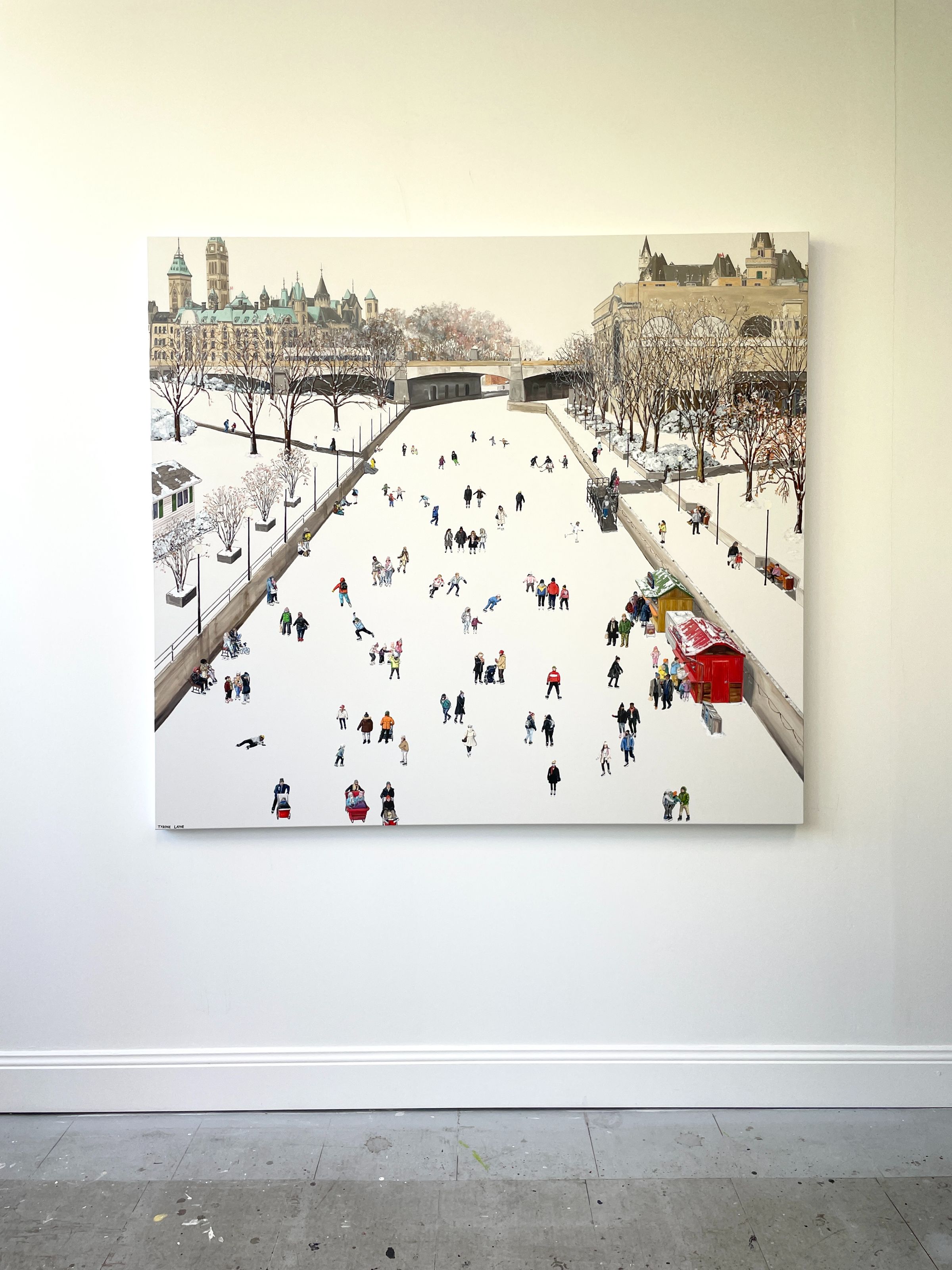 Rideau Canal- Ottawa. Oil & acrylic on linen. 137cm x 152cm. 2021