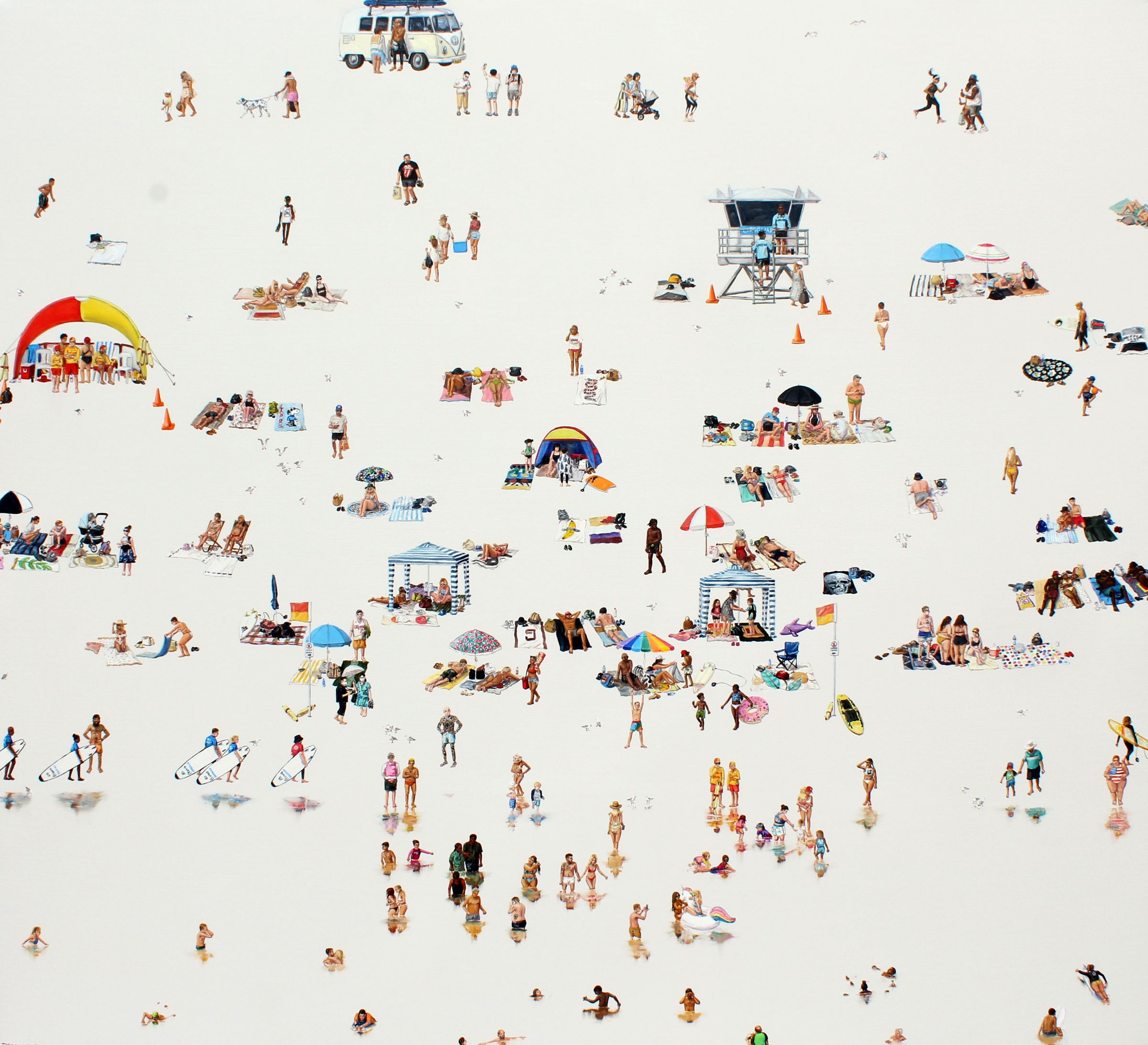 Bondi Summers VII. Oil & Acrylic on linen. 137cm X 152cm. 2020