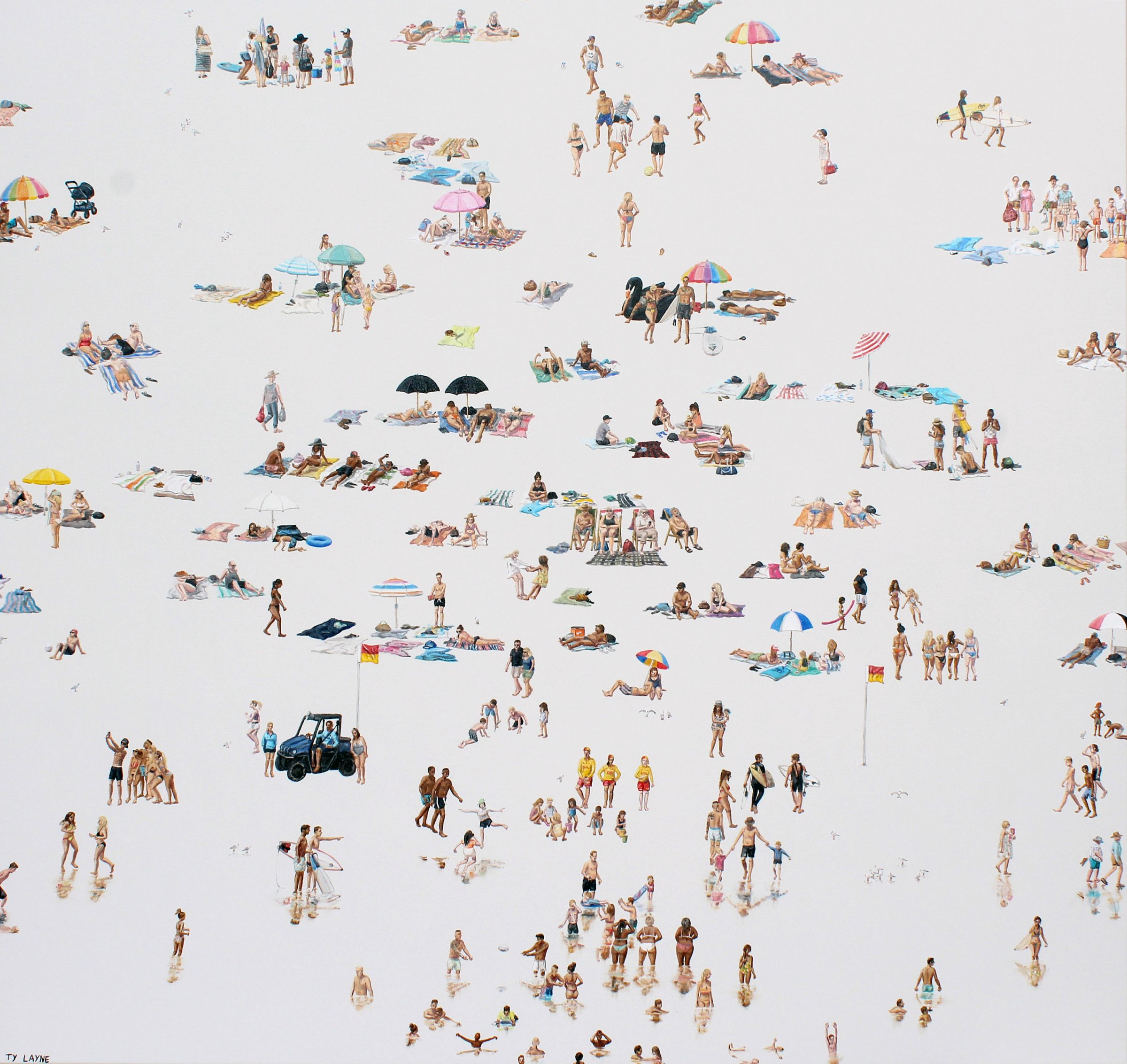 Bondi Summers III. Oil & Acrylic on canvas. 140cm X 150cm. 2016