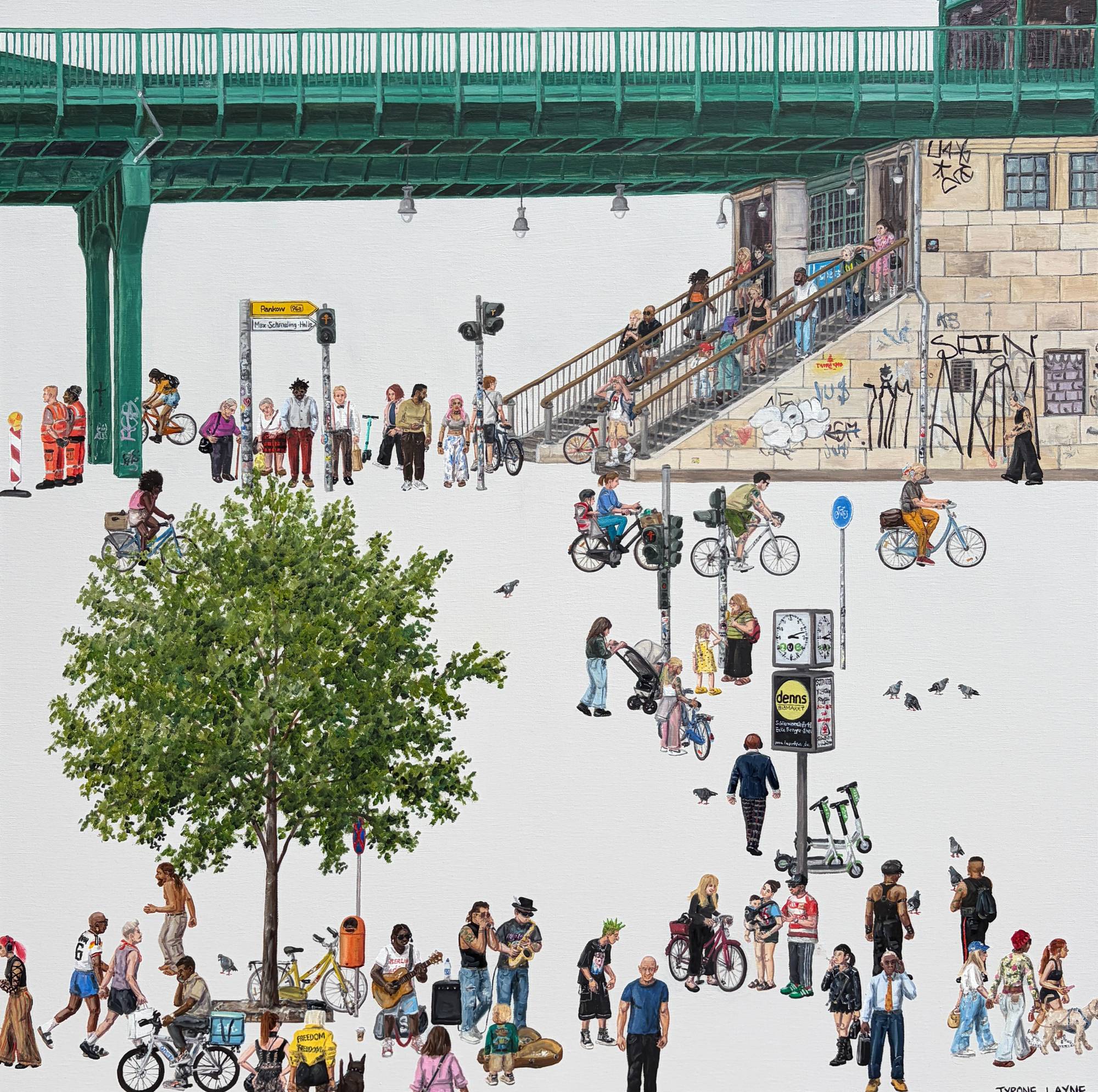 A Day in Berlin. Oil & acrylic on linen. 71cm x 71cm. 2026