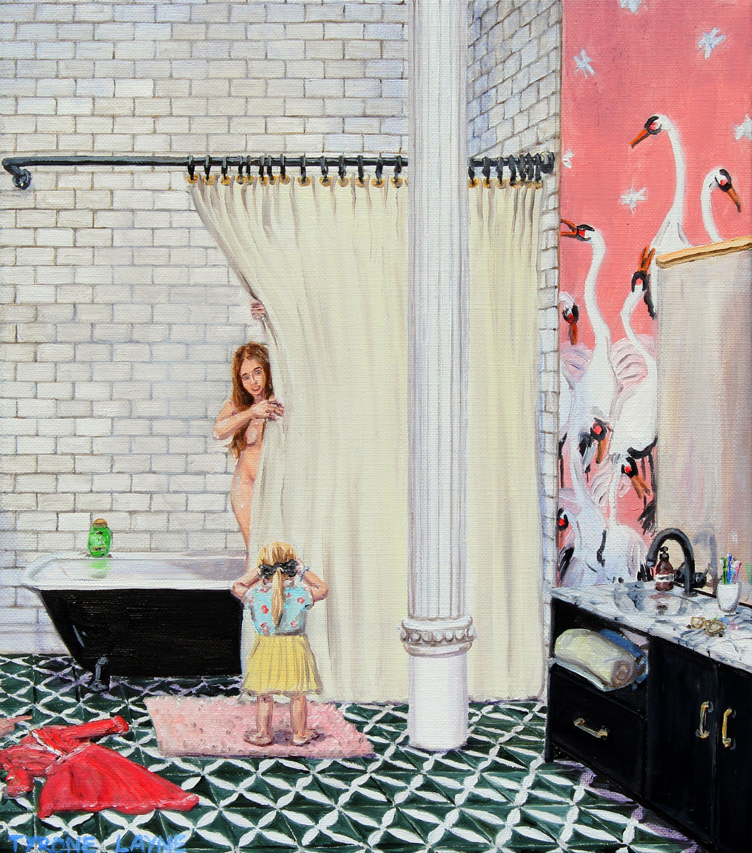 (TriBeCa family mini series) Crying Child. Oil on linen. 22.5cm x 20cm. 2021