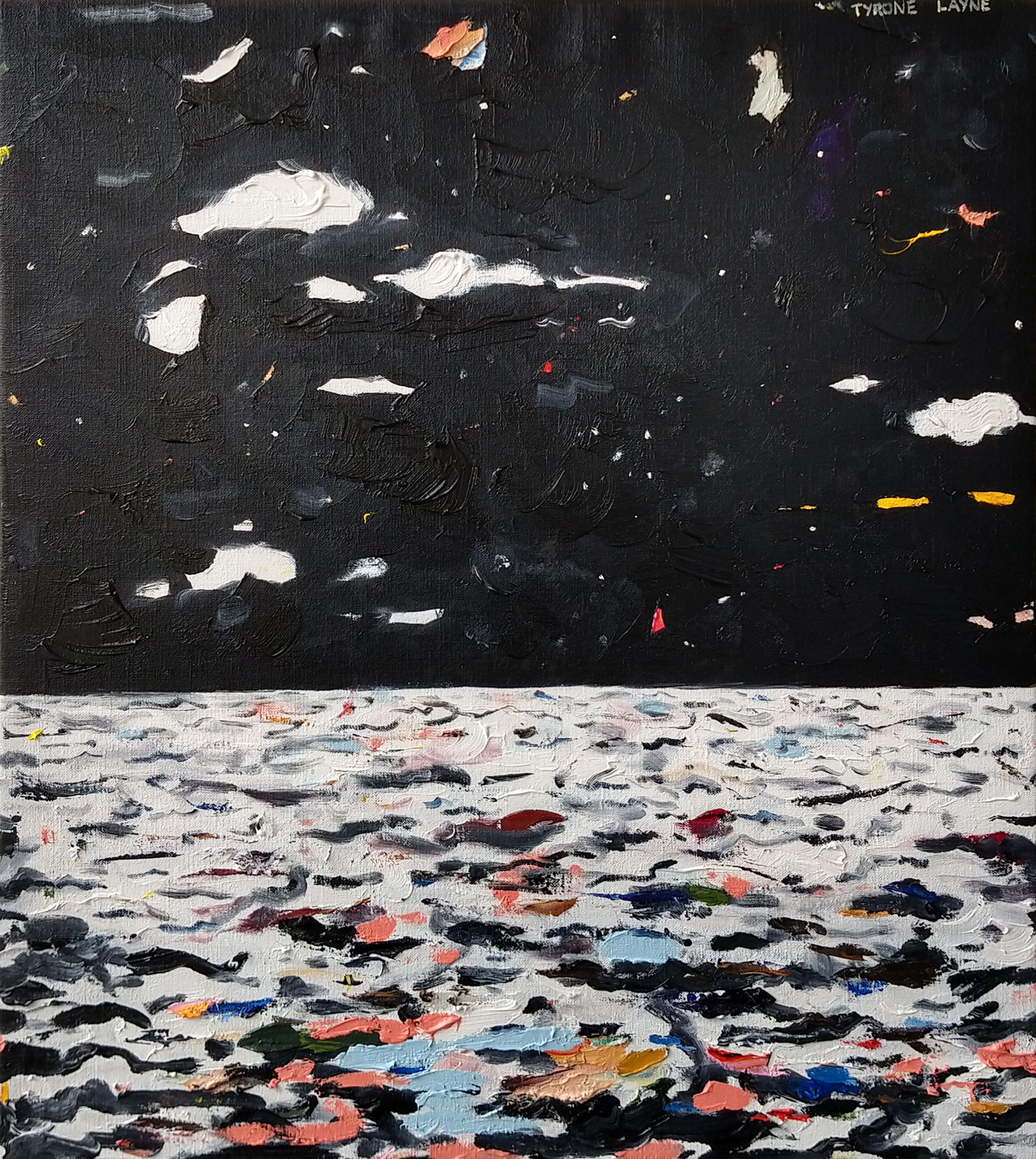 Night Crawler. Oil on linen. 41cm X 36cm. 2018