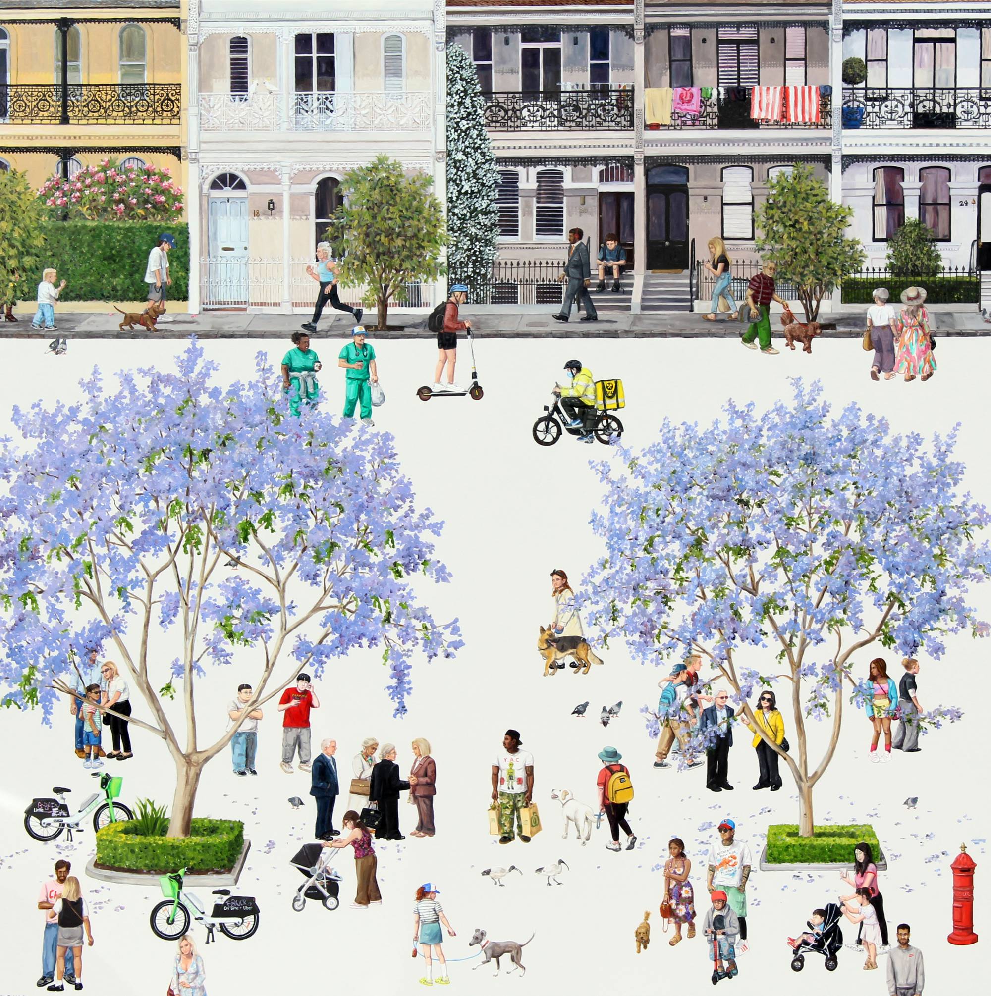 Paddington VIII. Oil & acrylic on linen. 163cm x 163cm. 2025