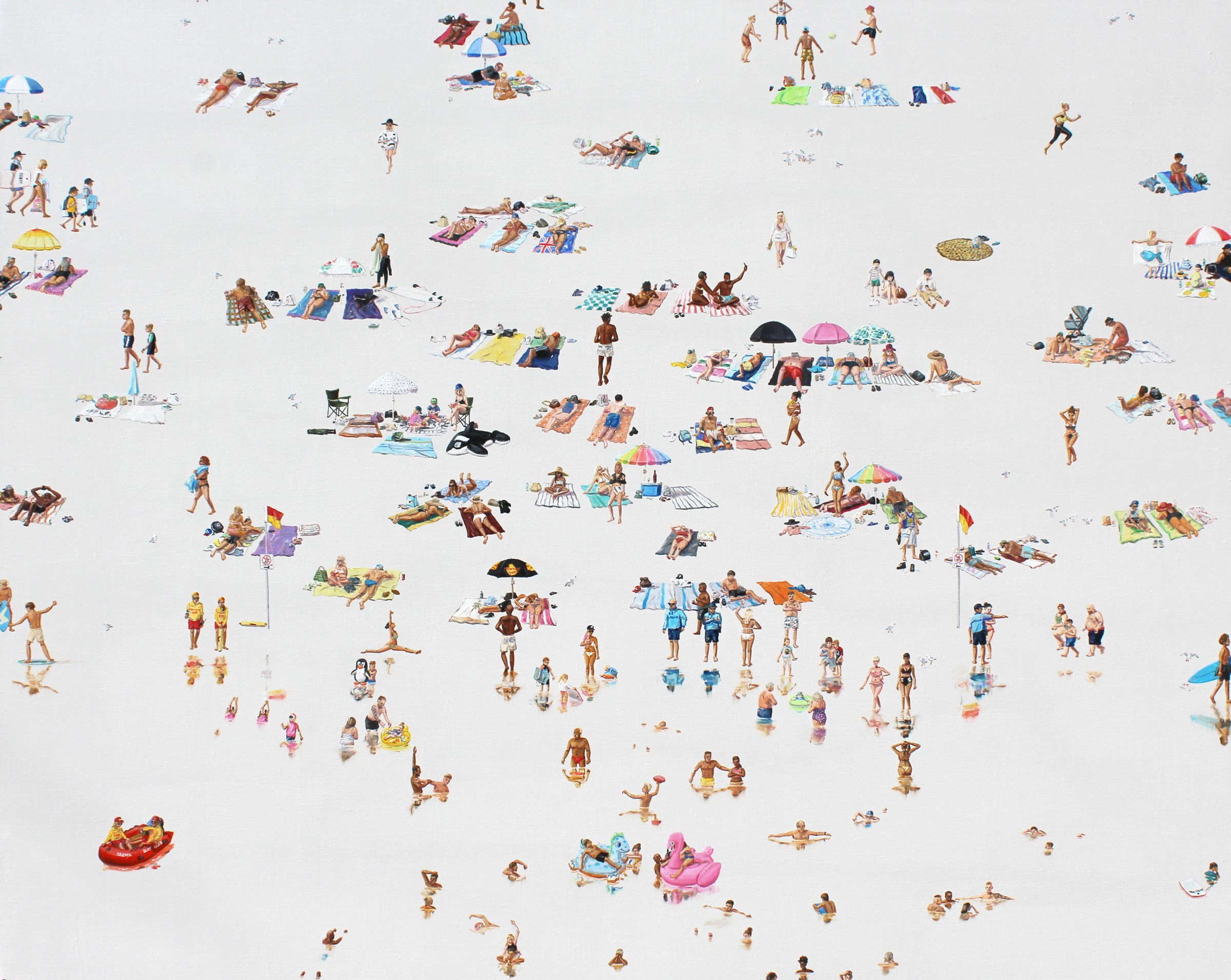 Bondi Summers VI. Oil & Acrylic on linen. 122cm X 152cm. 2017