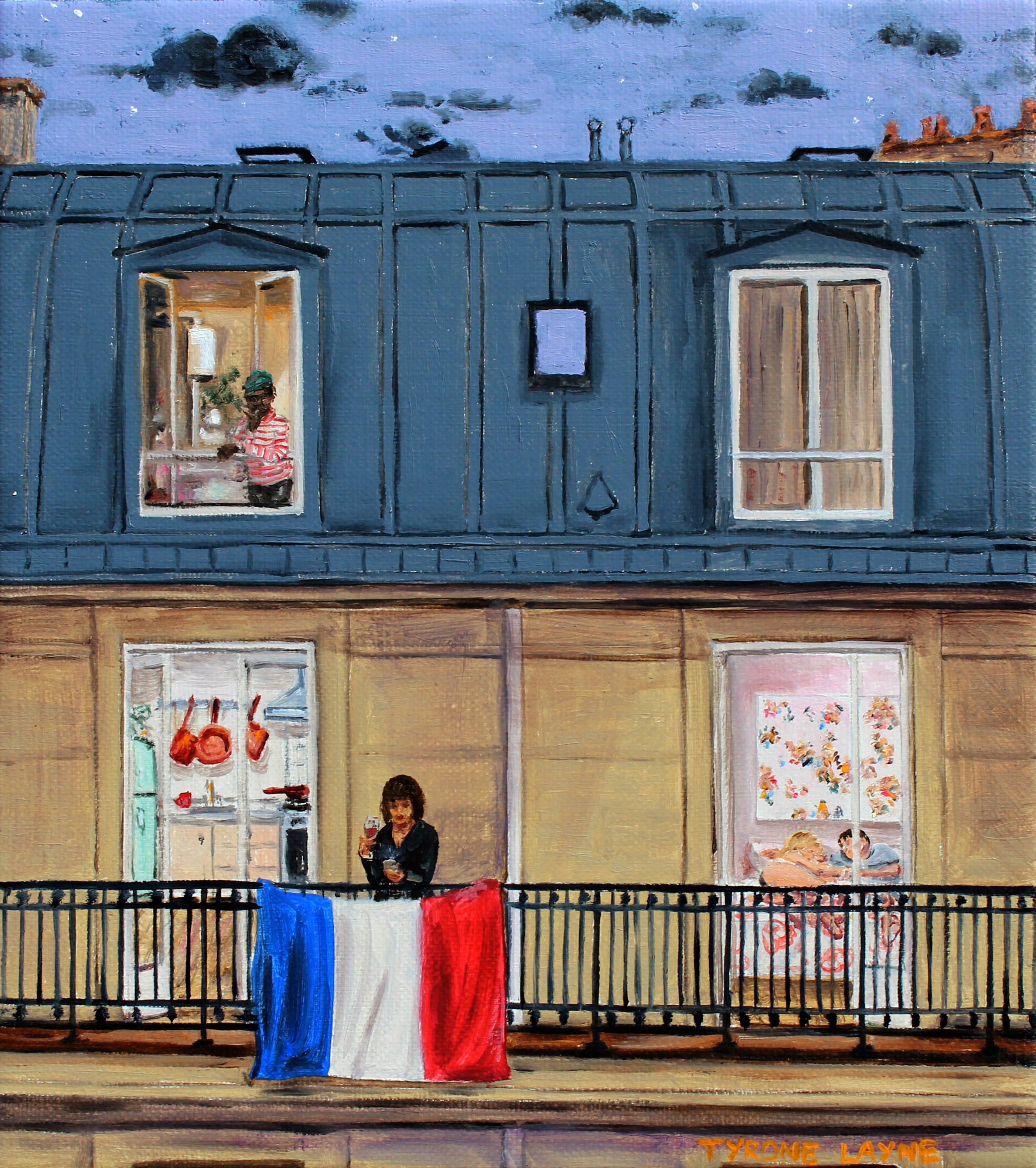 Iso in Paris. Oil on linen. 22.5cm x 20cm. 2020