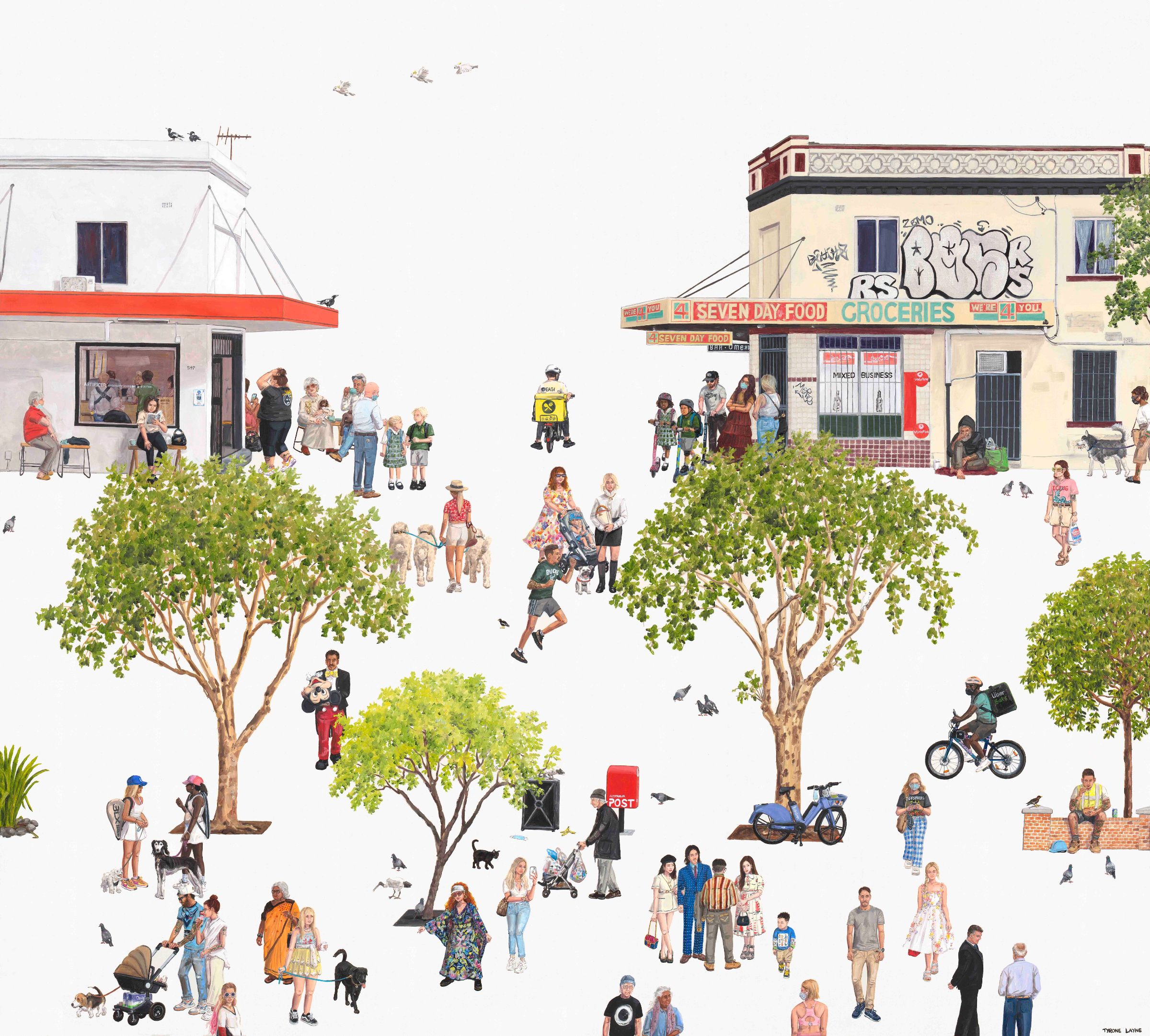 Surry Hills. Oil & acrylic on linen. 137cm x 152cm. 2021.