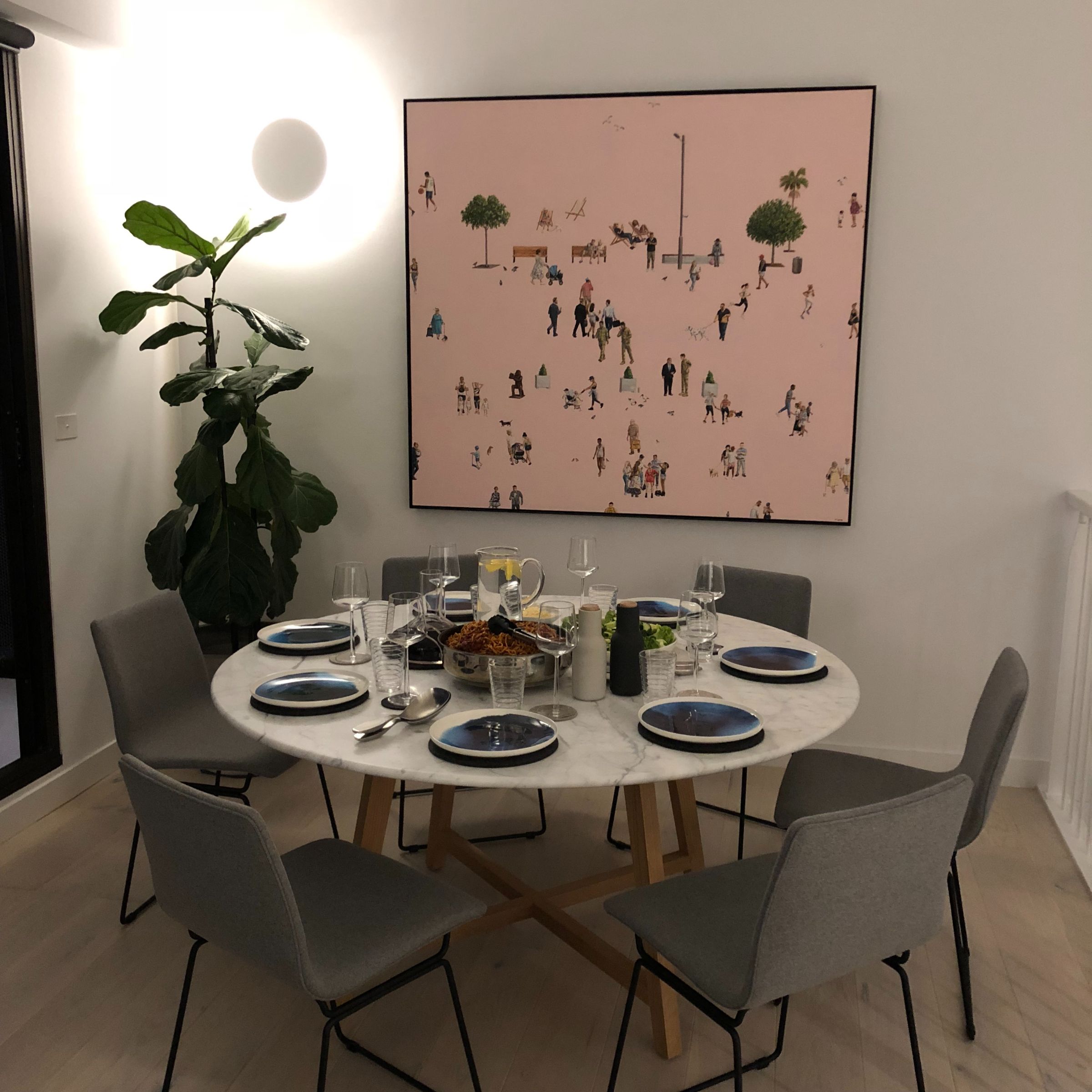 Pink Afternoon II. Oil & Acrylic on linen. 137cm X 152cm. 2017