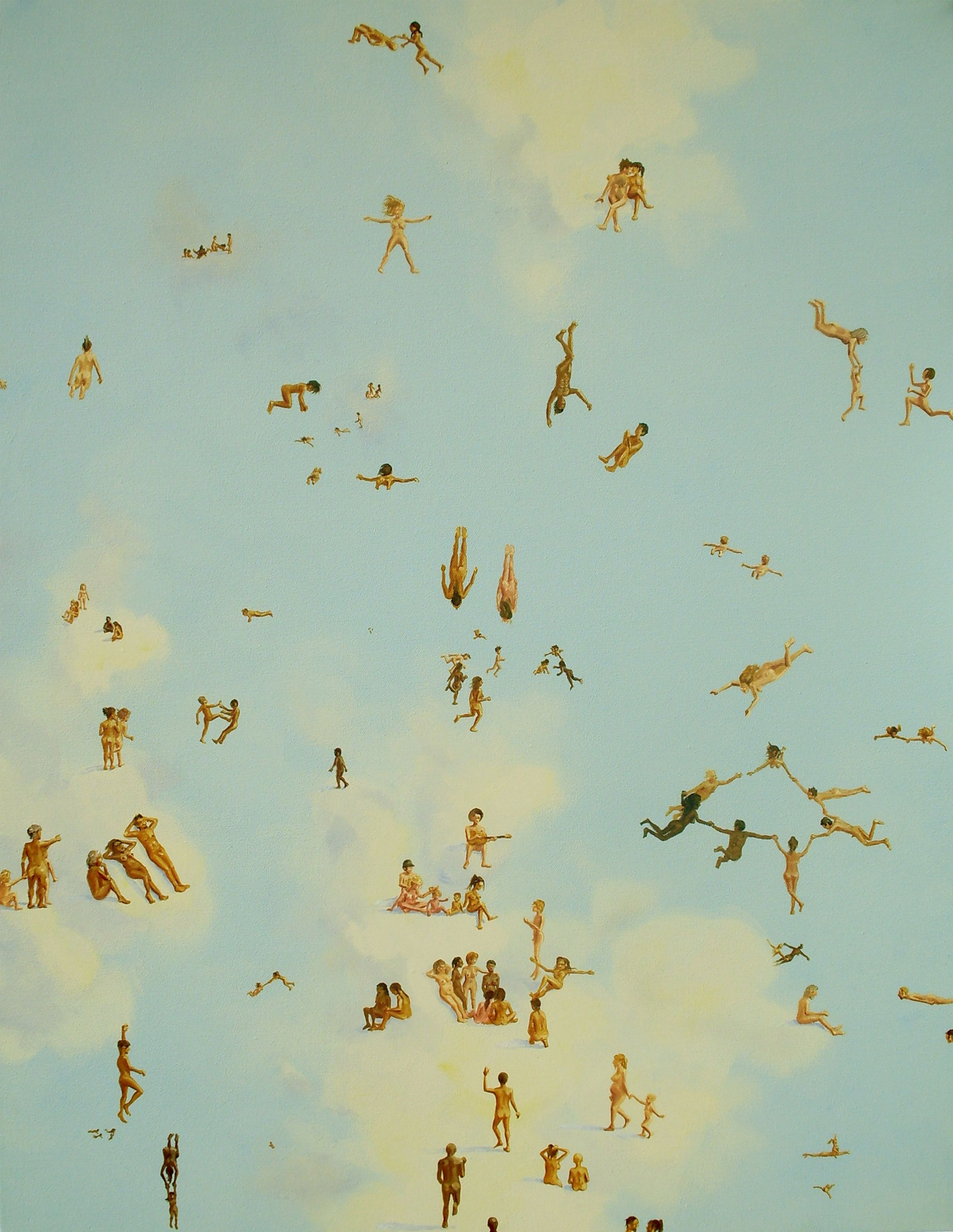 Up in the clouds. Oil & acrylic on canvas. 90cm x 70cm. 2009