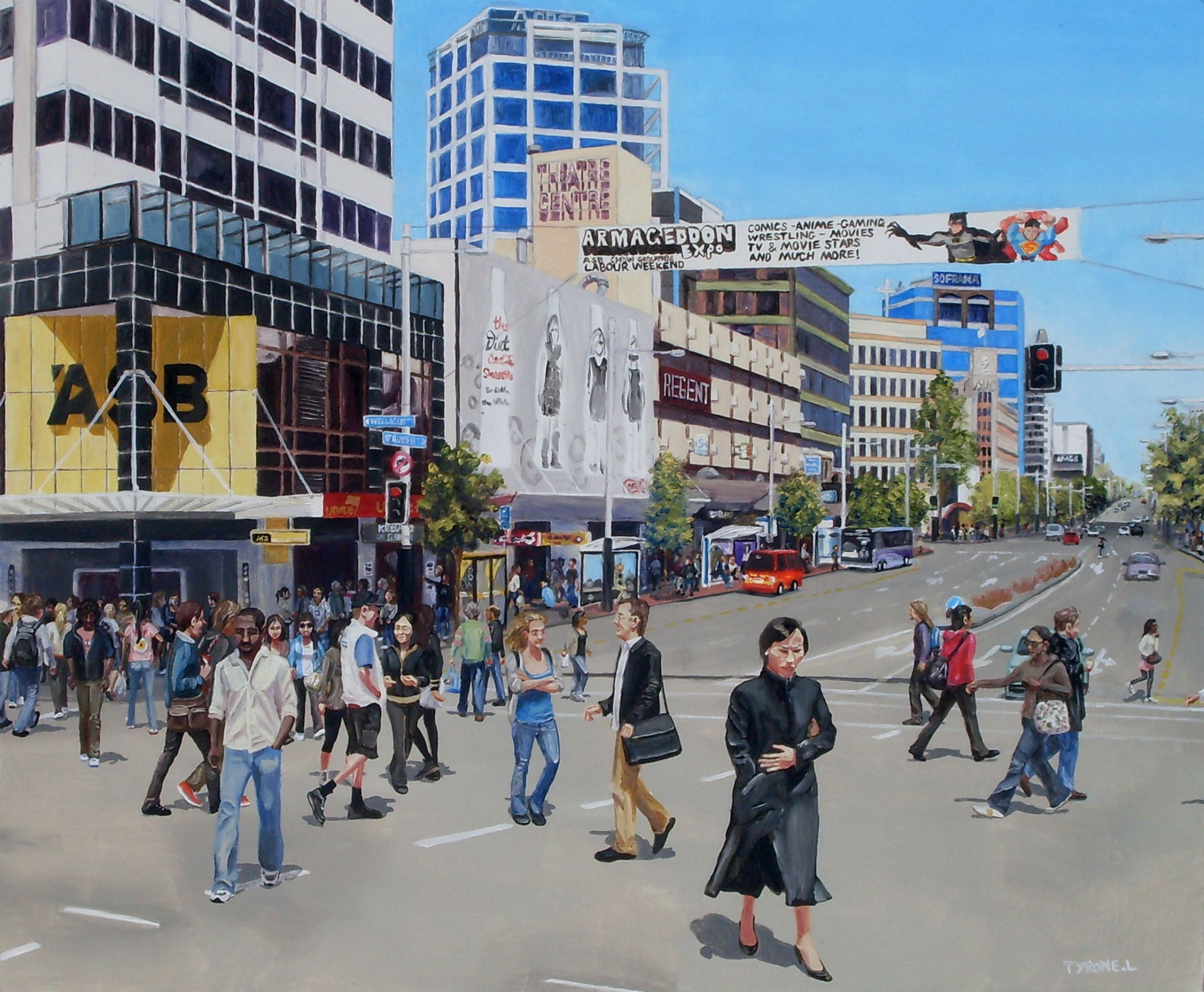Pre-Labour Day. Oil on cardboard. 39cm x 48cm. 2010