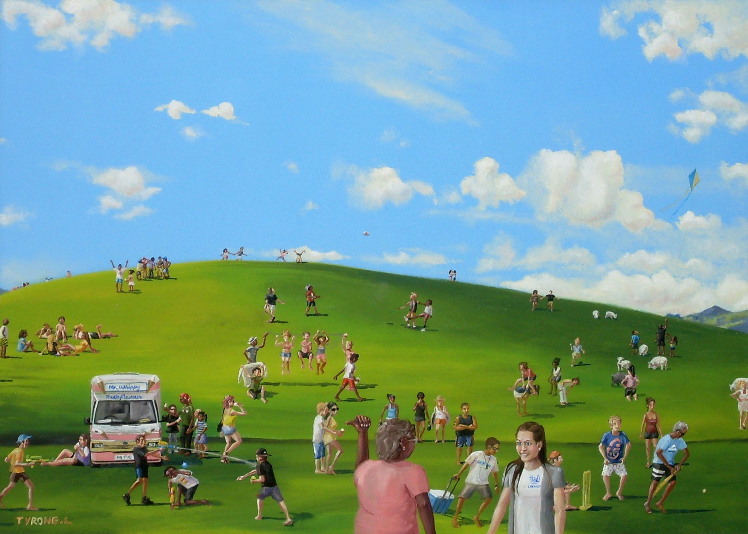 Pursuit of Hapiness. Oil on board. 45cm x 61cm. 2009