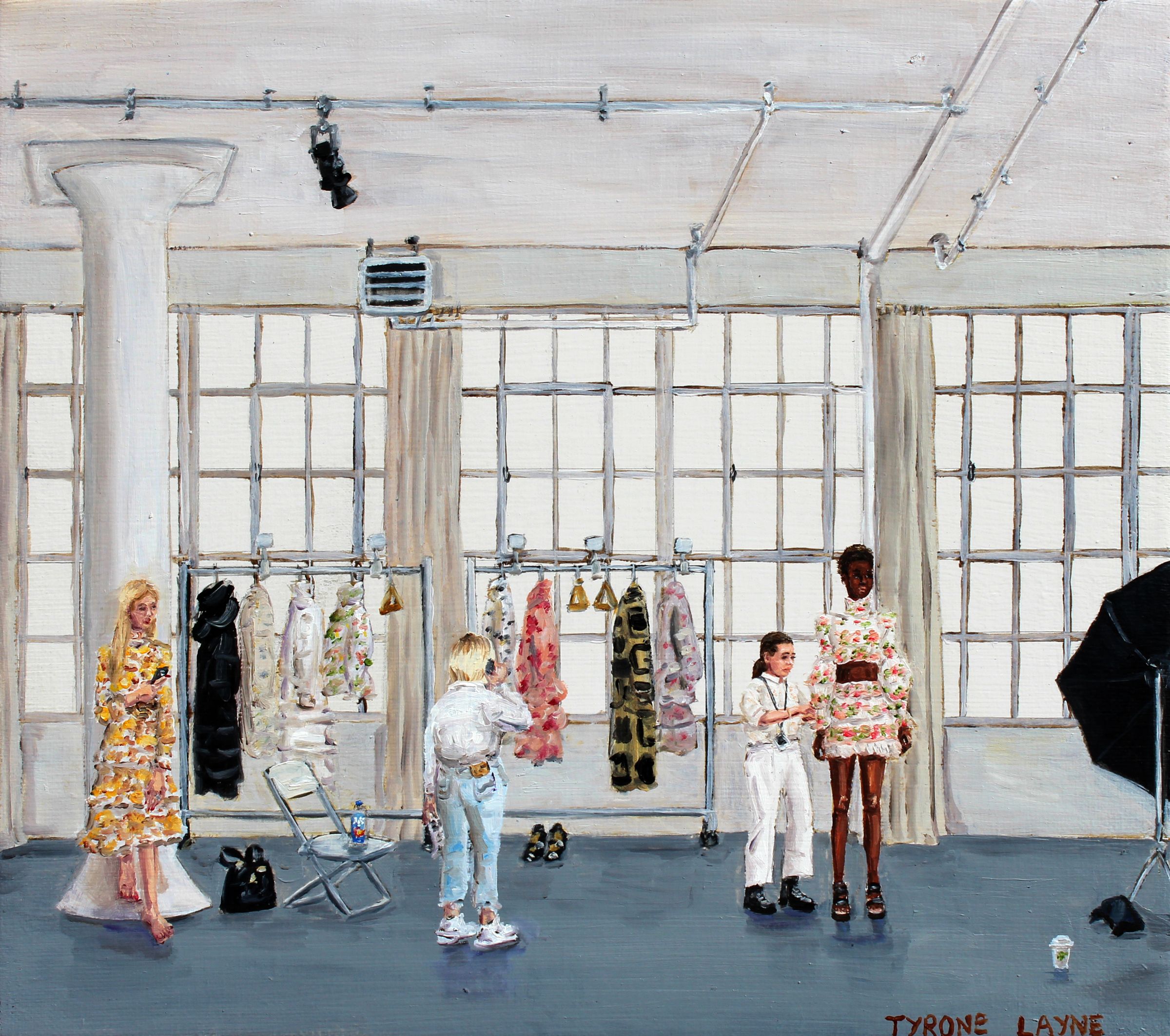 New York Fashion Week. Oil on linen. 22.5cm x 20cm. 2019/2020