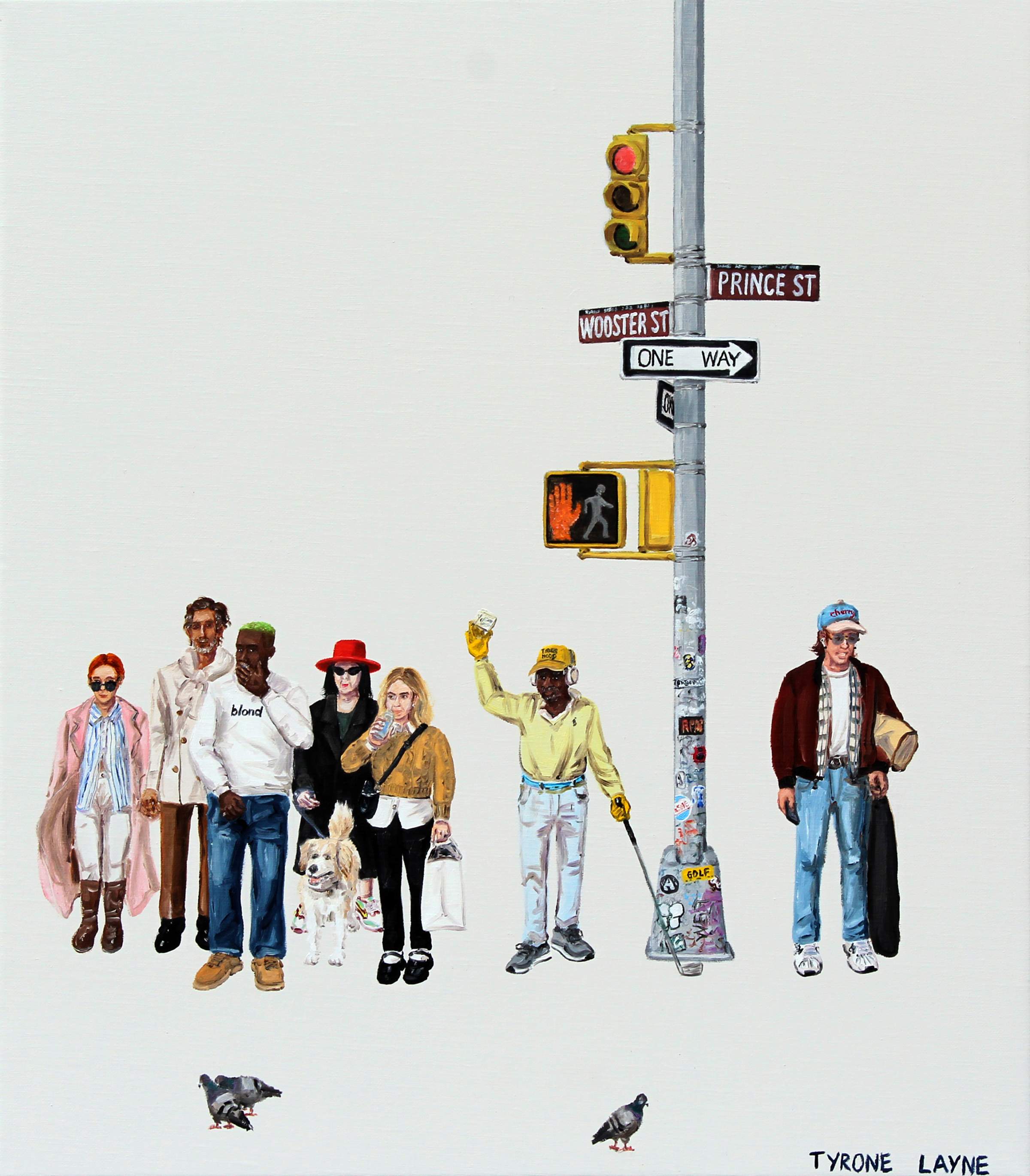 Wooster & Prince. Oil & acrylic on linen. 41cm x 36cm. 2023.