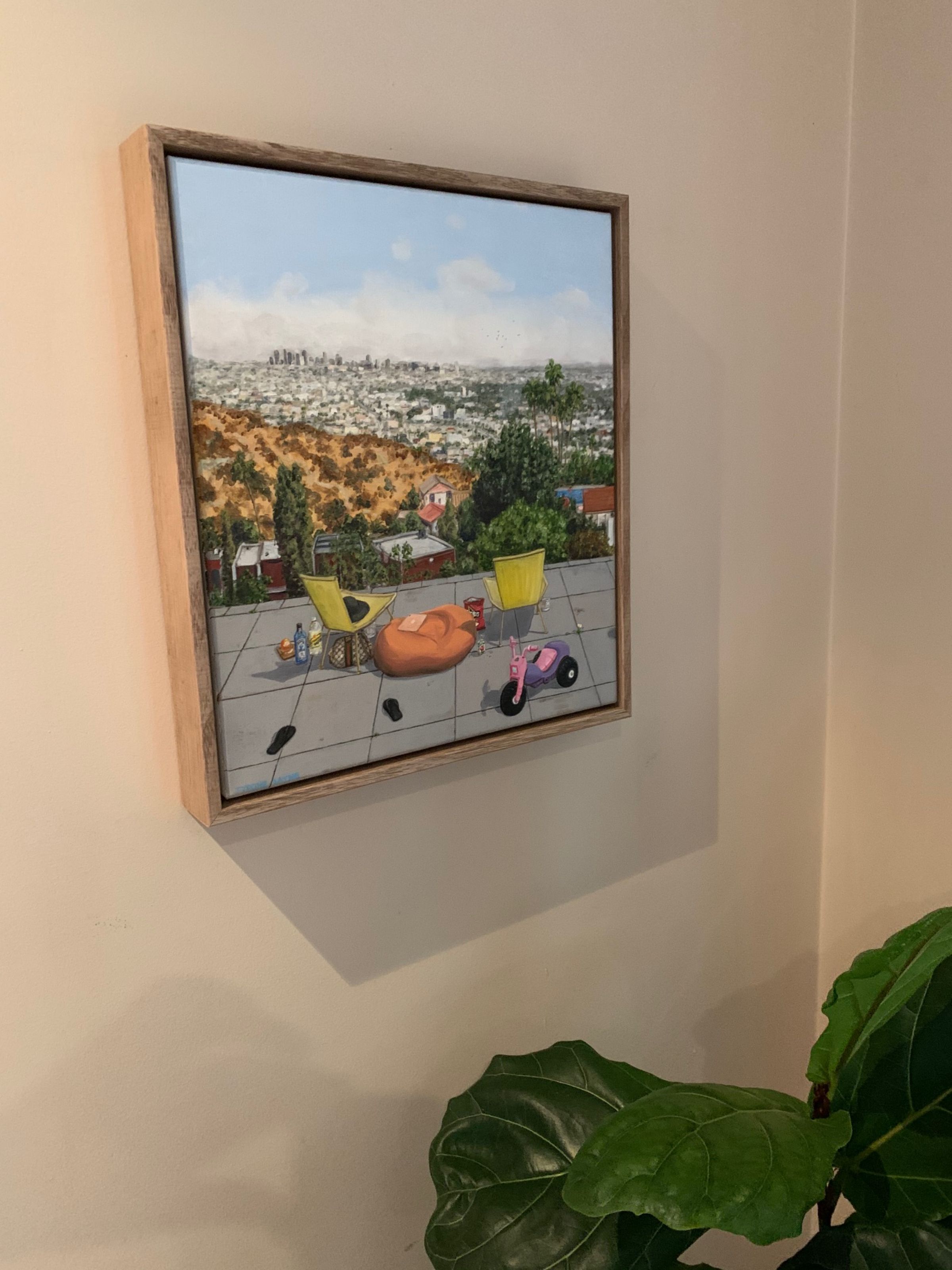 Parenting in the Hollywood Hills. Oil on linen. 41cm x 36cm. 2020