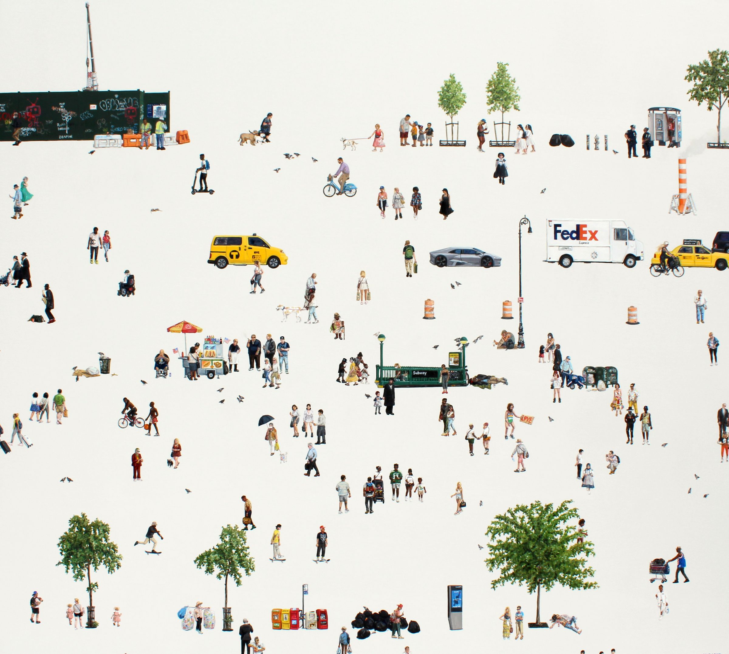 New York in June- LES. Oil & Acrylic on linen. 137cm X 152cm. 2020