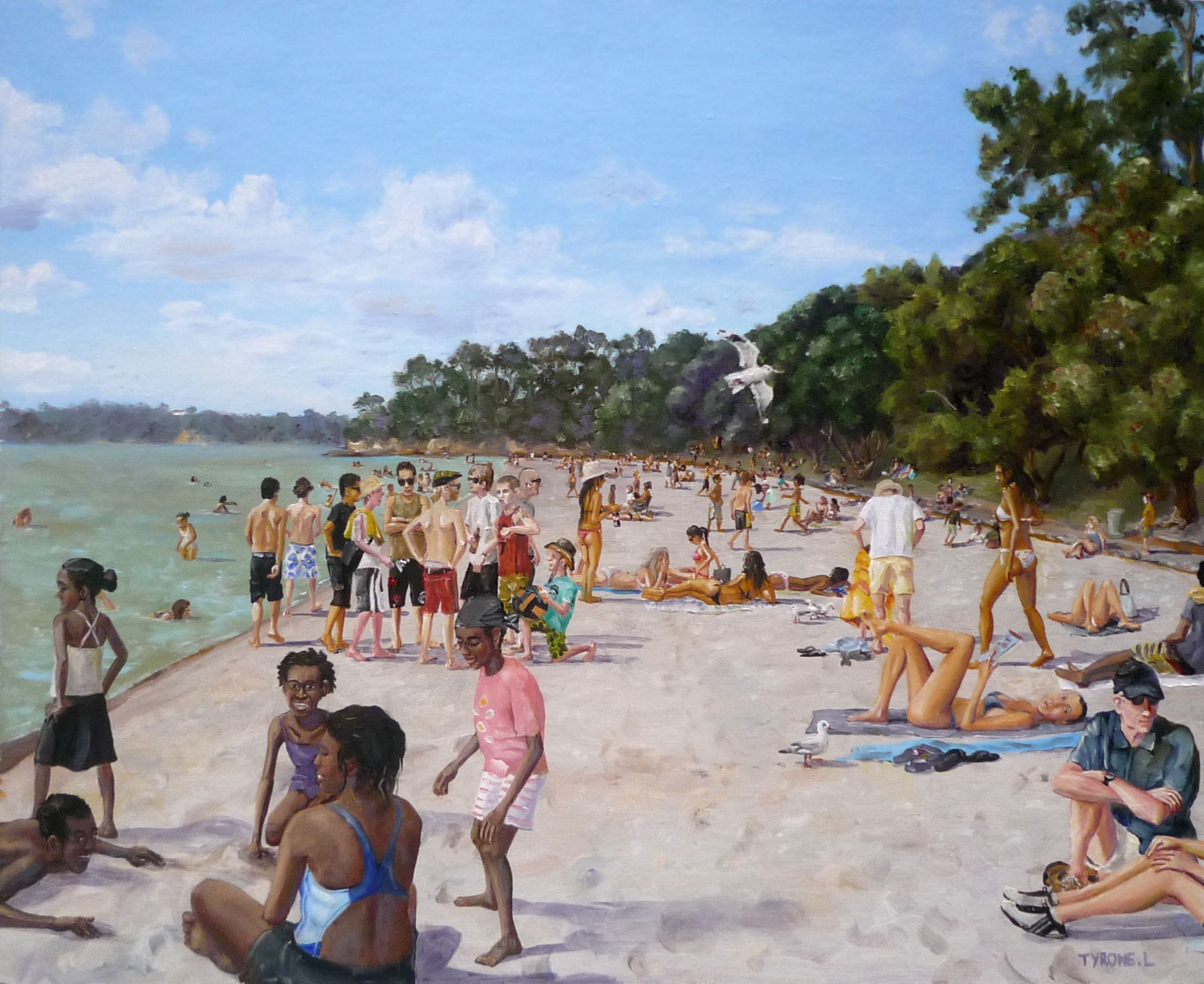 Point Chev II. Oil on cardboard. 39cm x 48cm. 2010