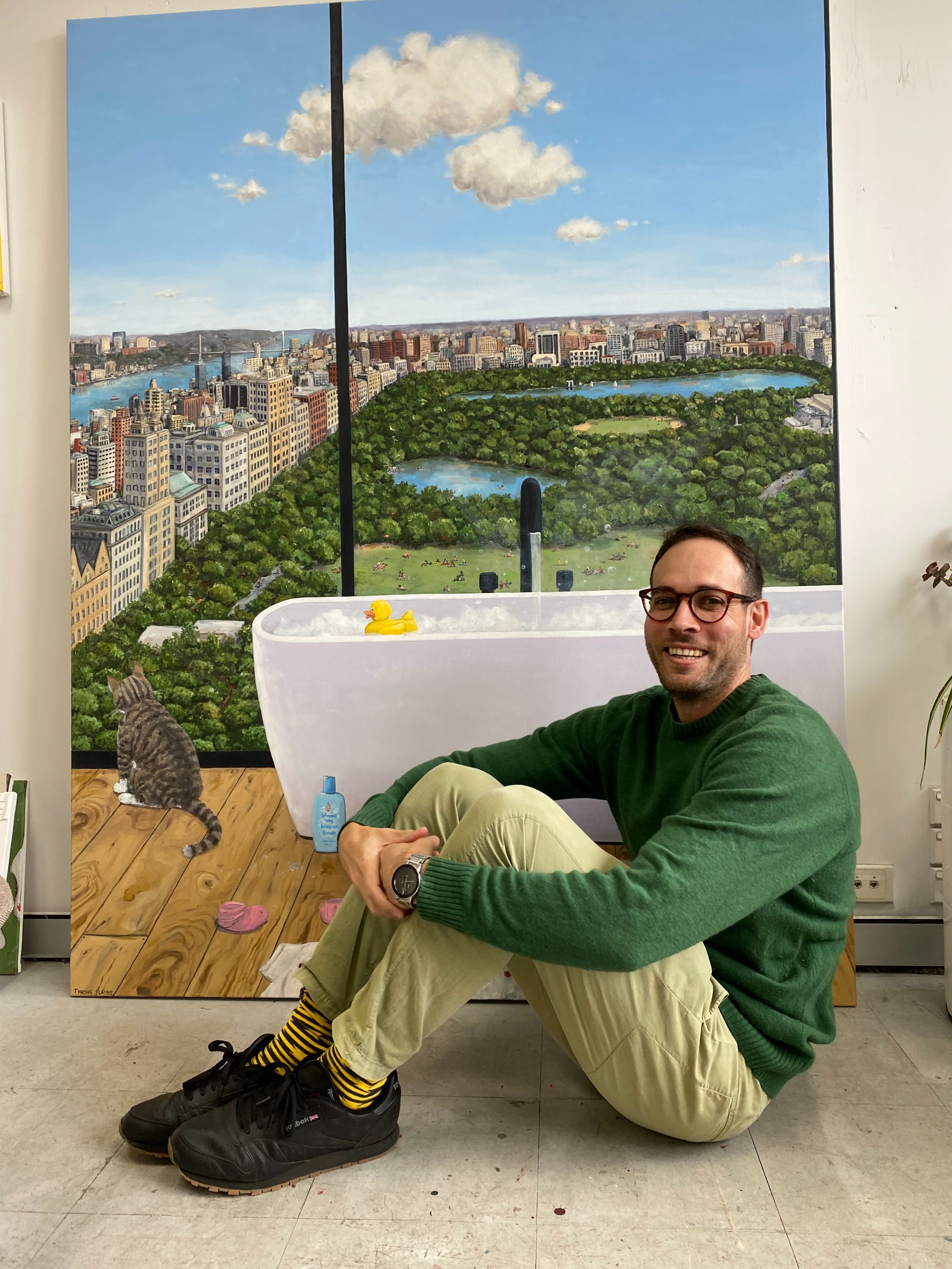 35th Floor. Oil on canvas. 198cm x 304cm(Half). 2020