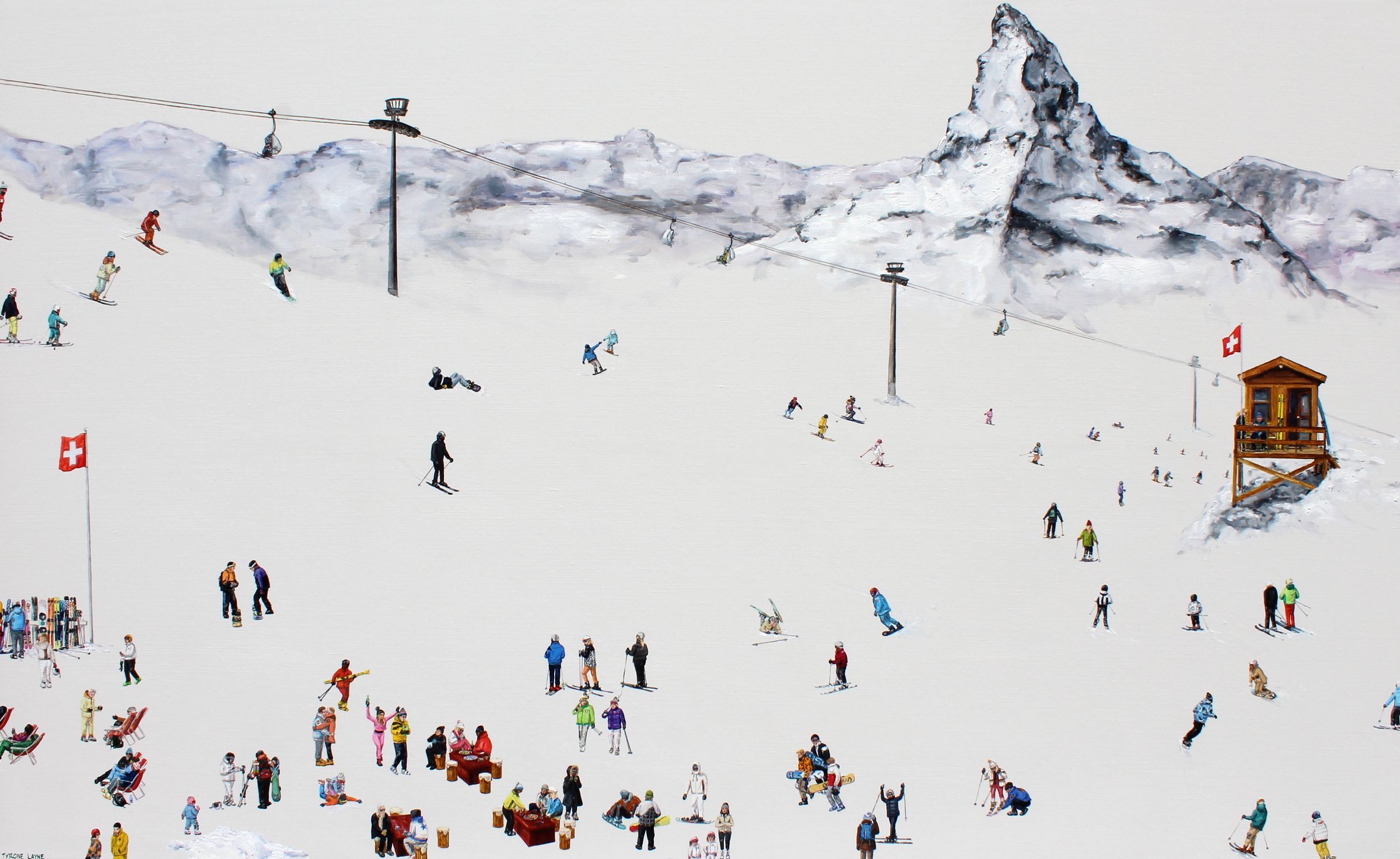 Zermatt. Oil & Acrylic on linen. 102cm X 168cm. 2019/2020