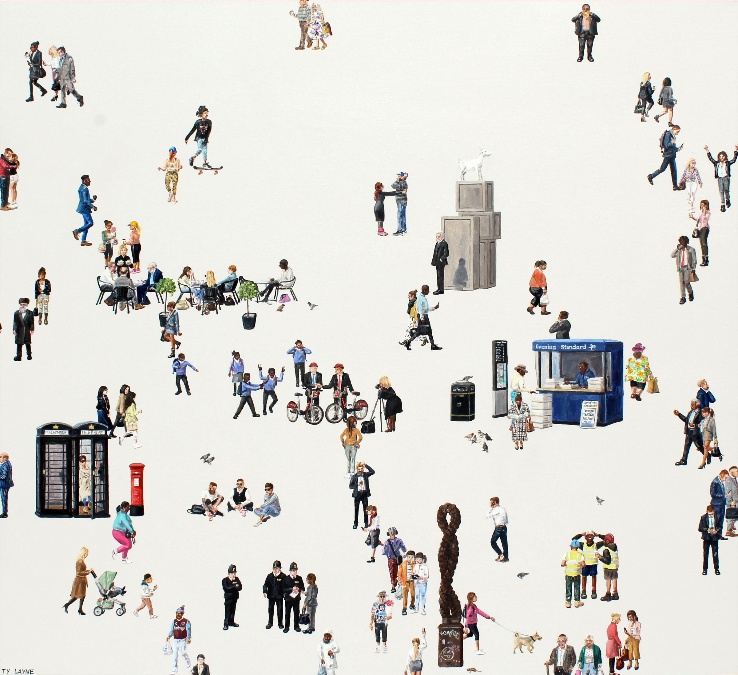 E1 London. Oil & Acrylic on linen. 84cm X 91cm. 2017
