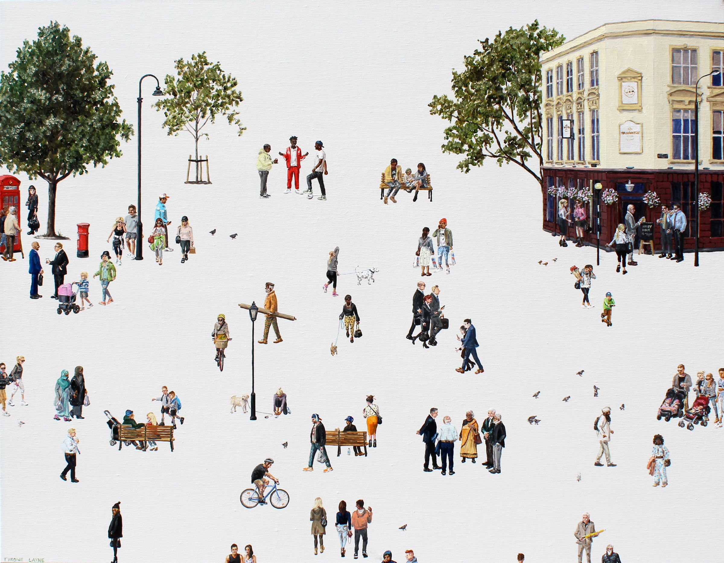 Primrose Hill- London. Oil & Acrylic on linen. 71cm X 91cm. 2018