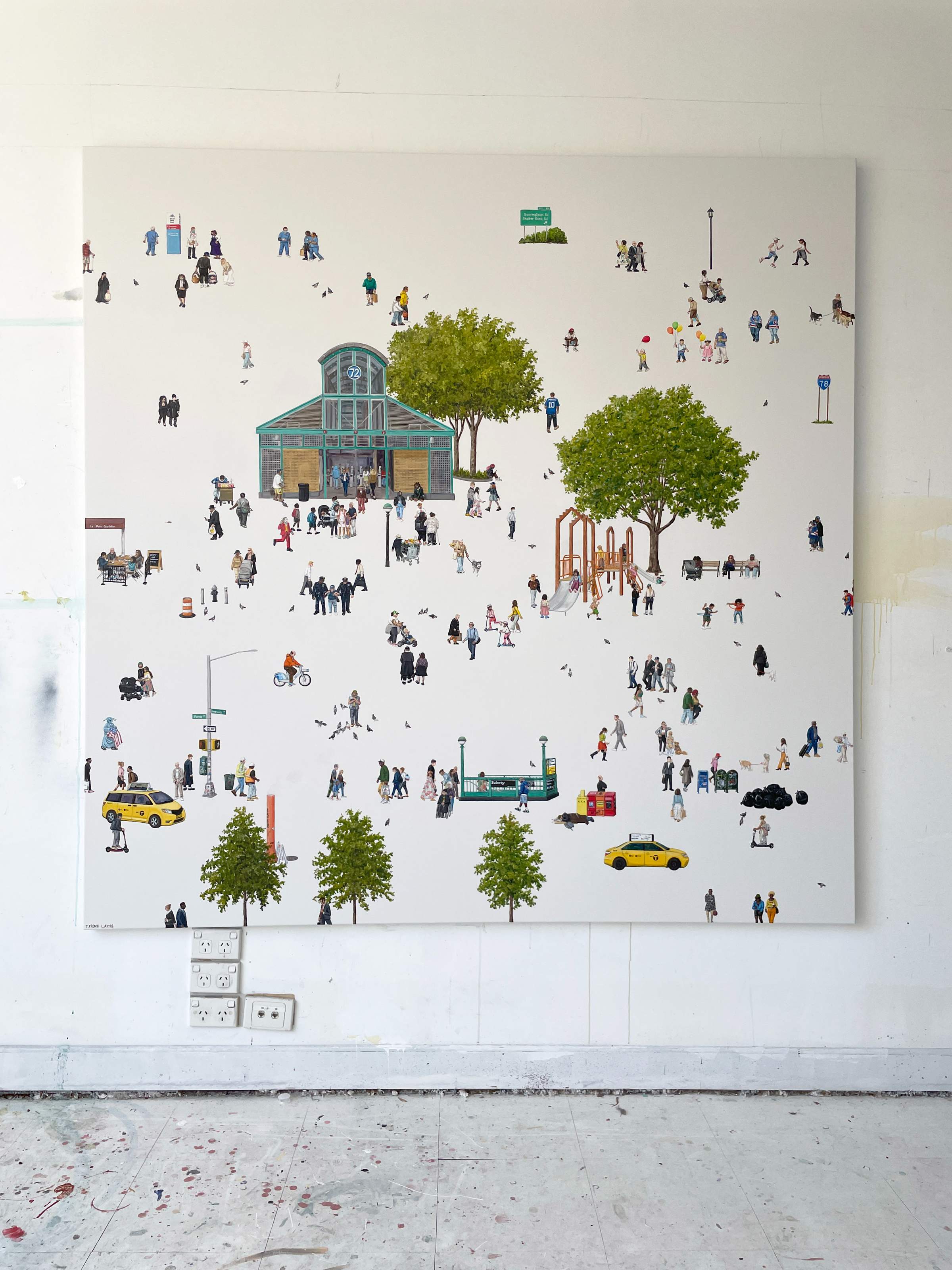 Home is where the heart is. Oil & acrylic on linen. 183cm x 183cm. 2024/2025.