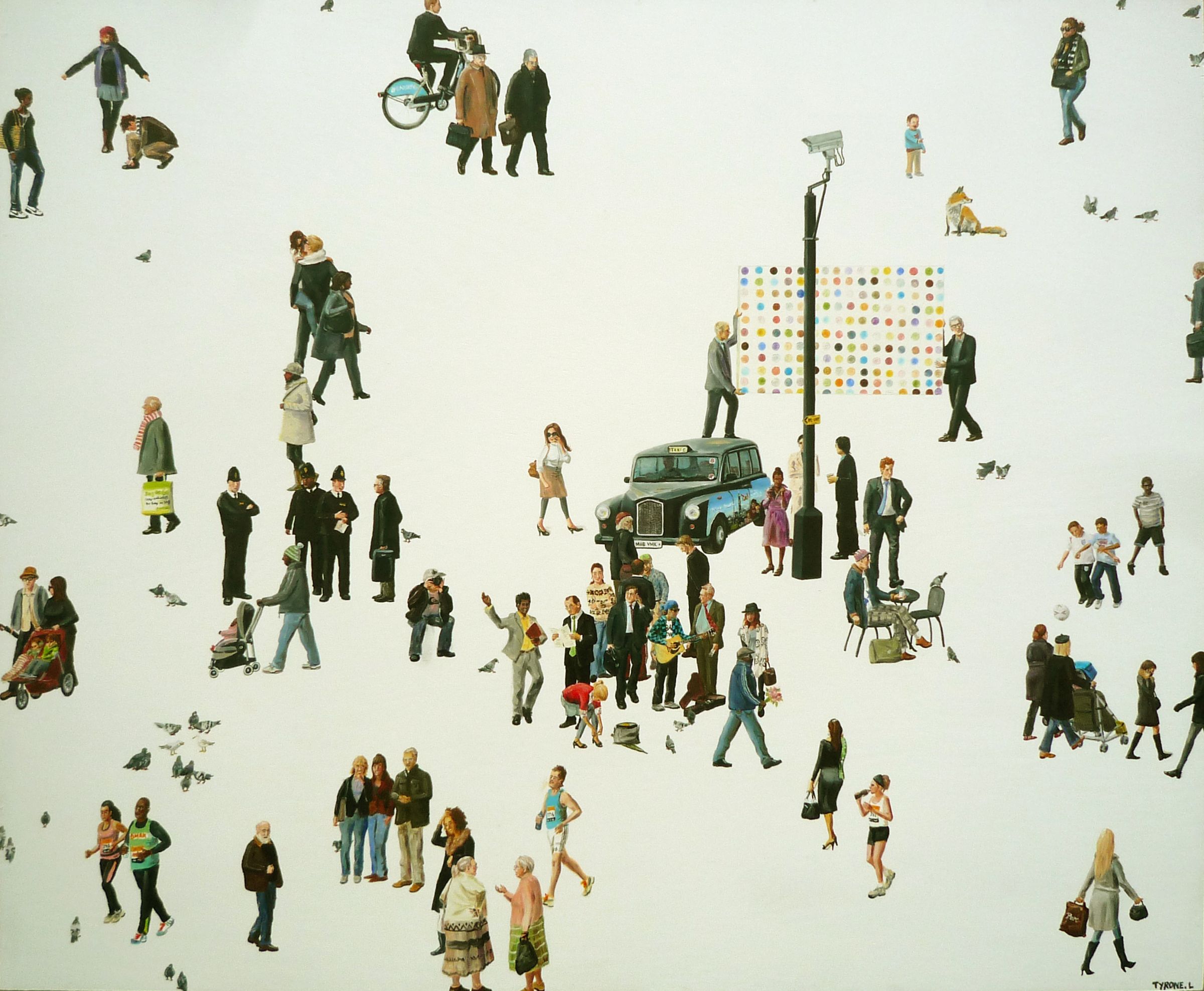 Londoners. Oil on board. 100cm x 120cm. 2012