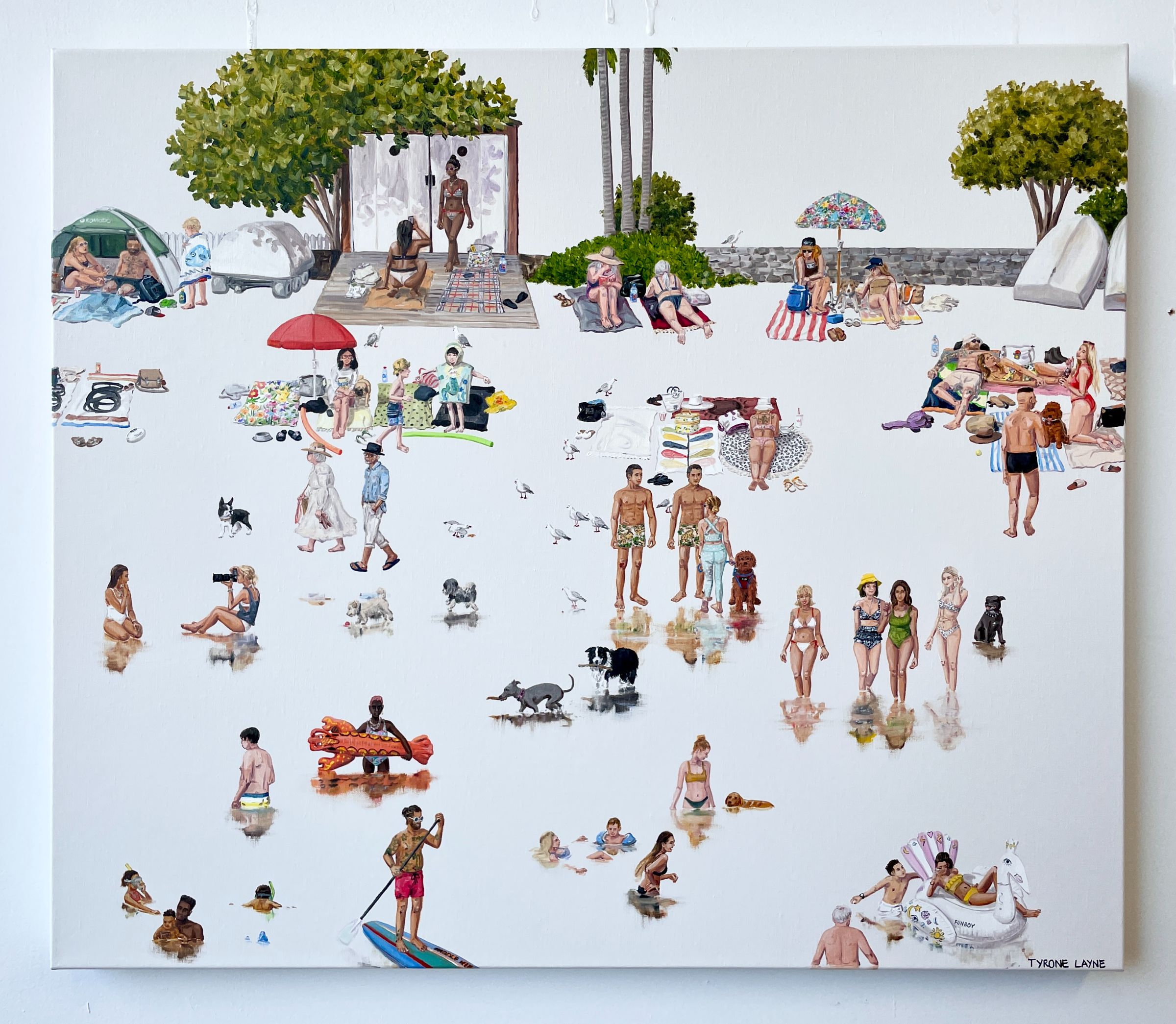 Kutti Beach II. Oil & acrylic on linen. 61cm x 71cm. 2021.
