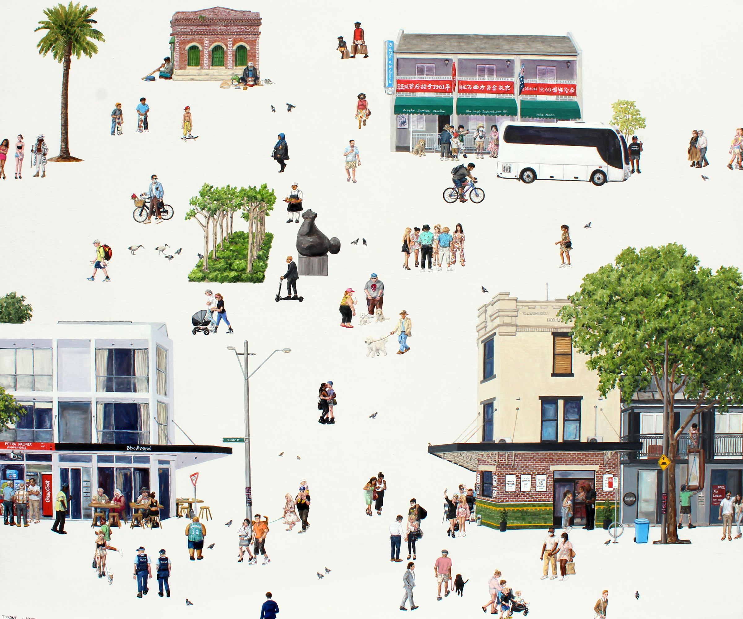 Darlinghurst. Oil & Acrylic on linen. 102cm X 122cm. 2020