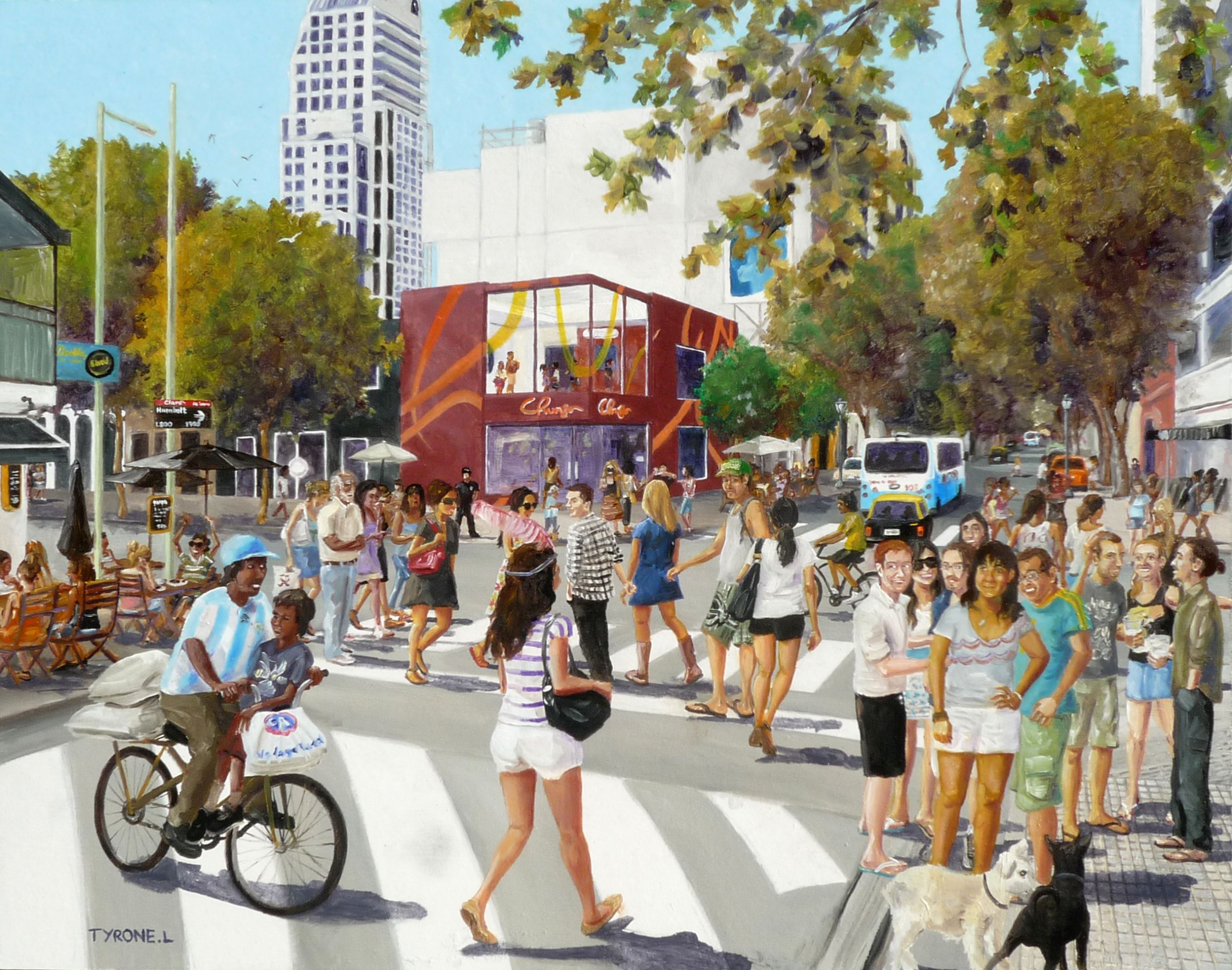 Palermo Hollywood- Buenos Aires. Oil on cardboard. 39cm x 48cm. 2010